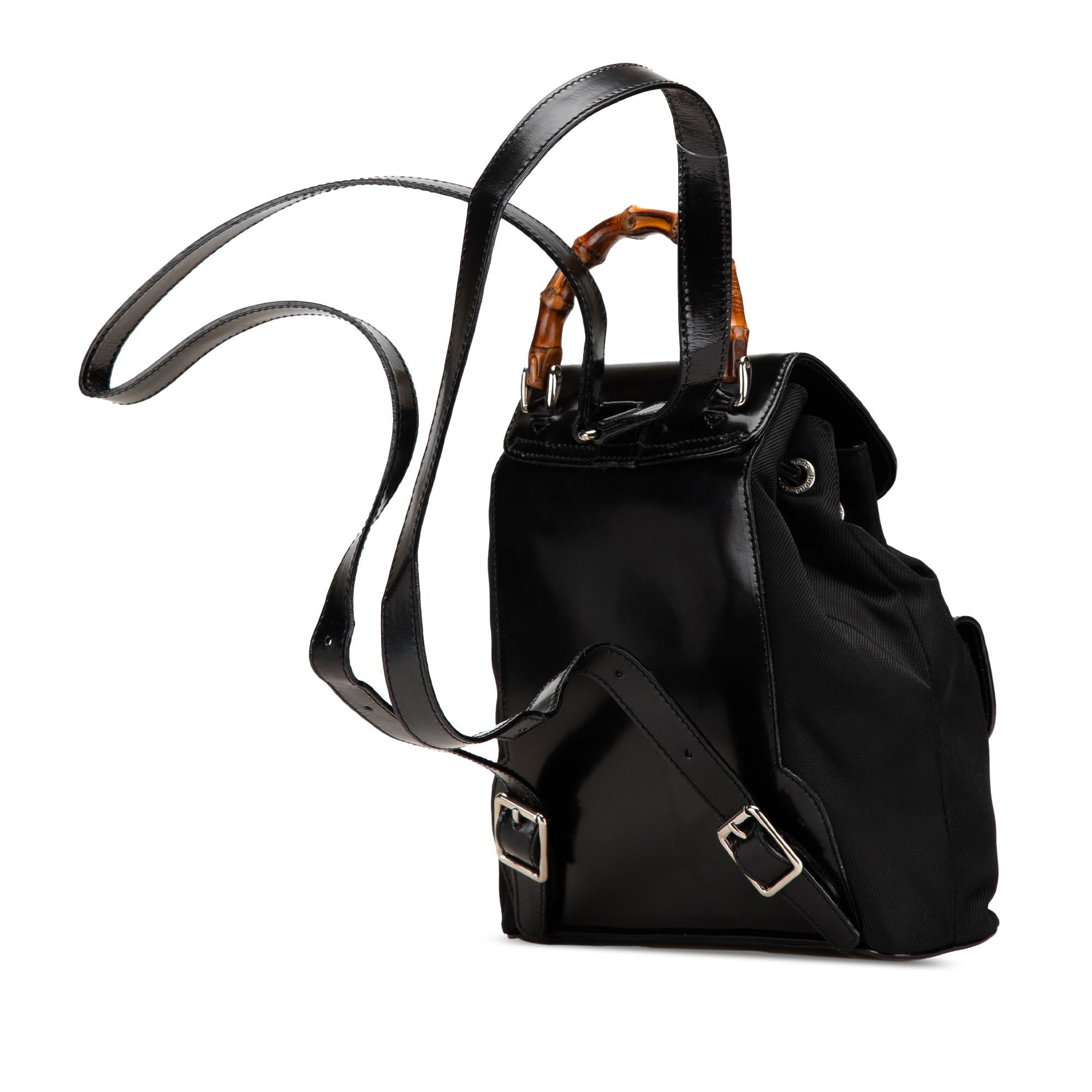 Gucci Mini Bamboo Nylon Backpack