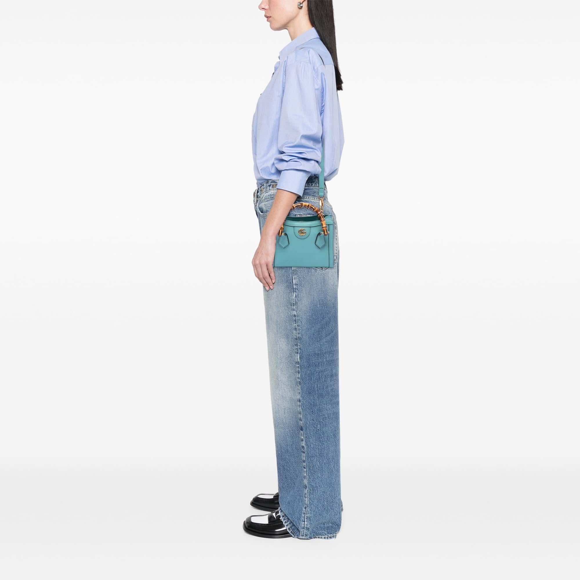 Gucci Mini Calfskin Bamboo Diana Satchel