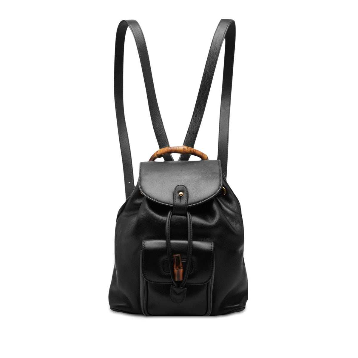 Gucci Mini Calfskin Bamboo Drawstring Backpack