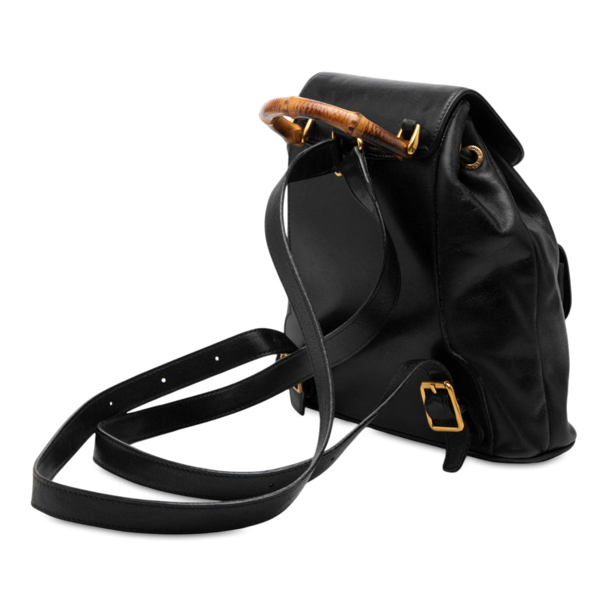Gucci Mini Calfskin Bamboo Drawstring Backpack