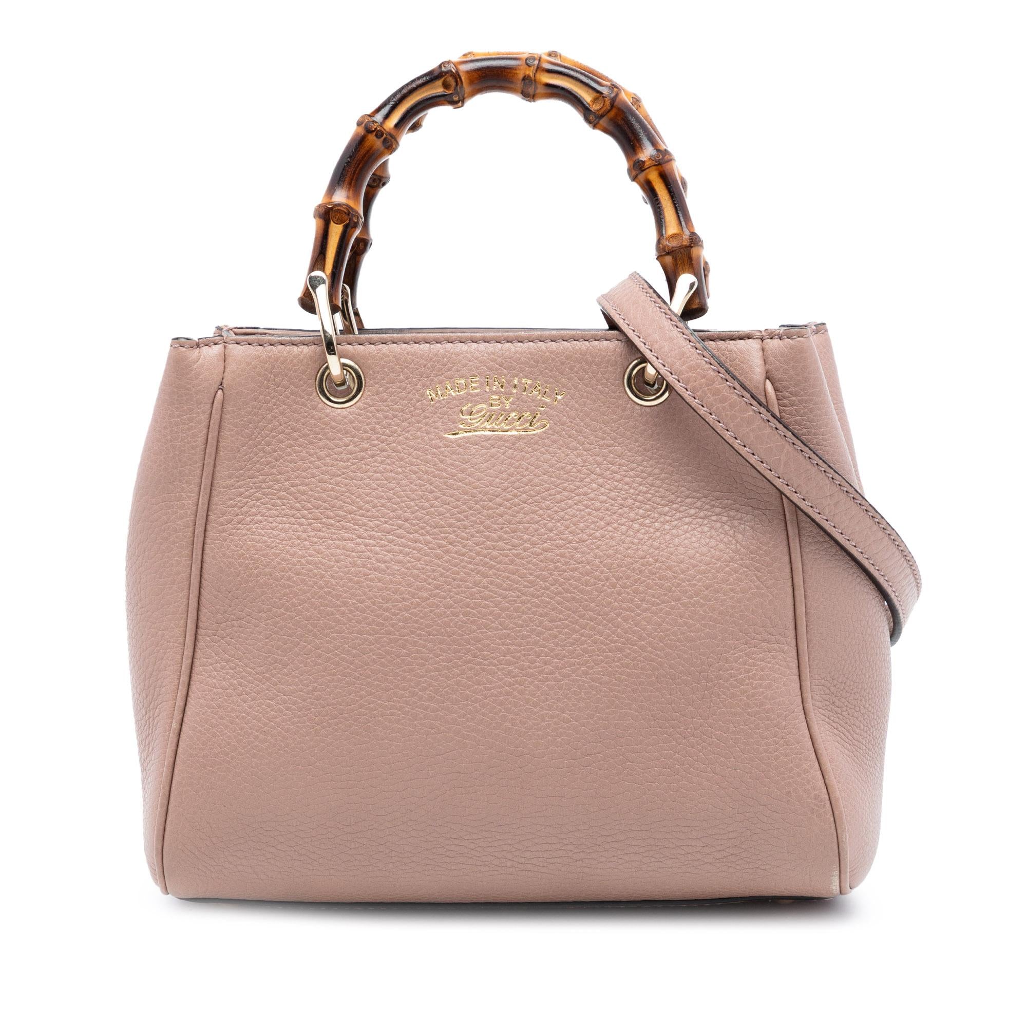 Gucci Mini Calfskin Bamboo Shopper Satchel