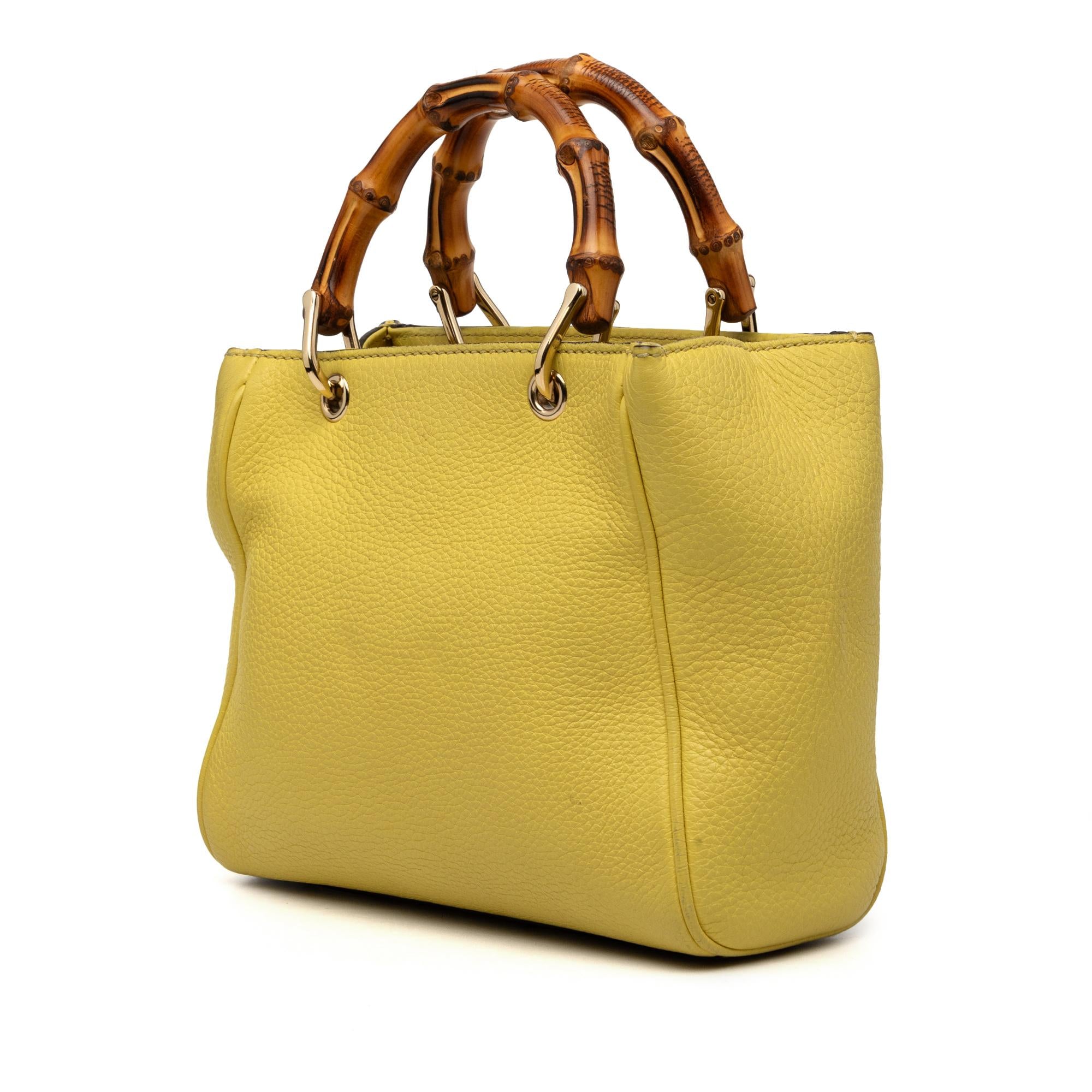 Gucci Mini Calfskin Bamboo Shopper Satchel