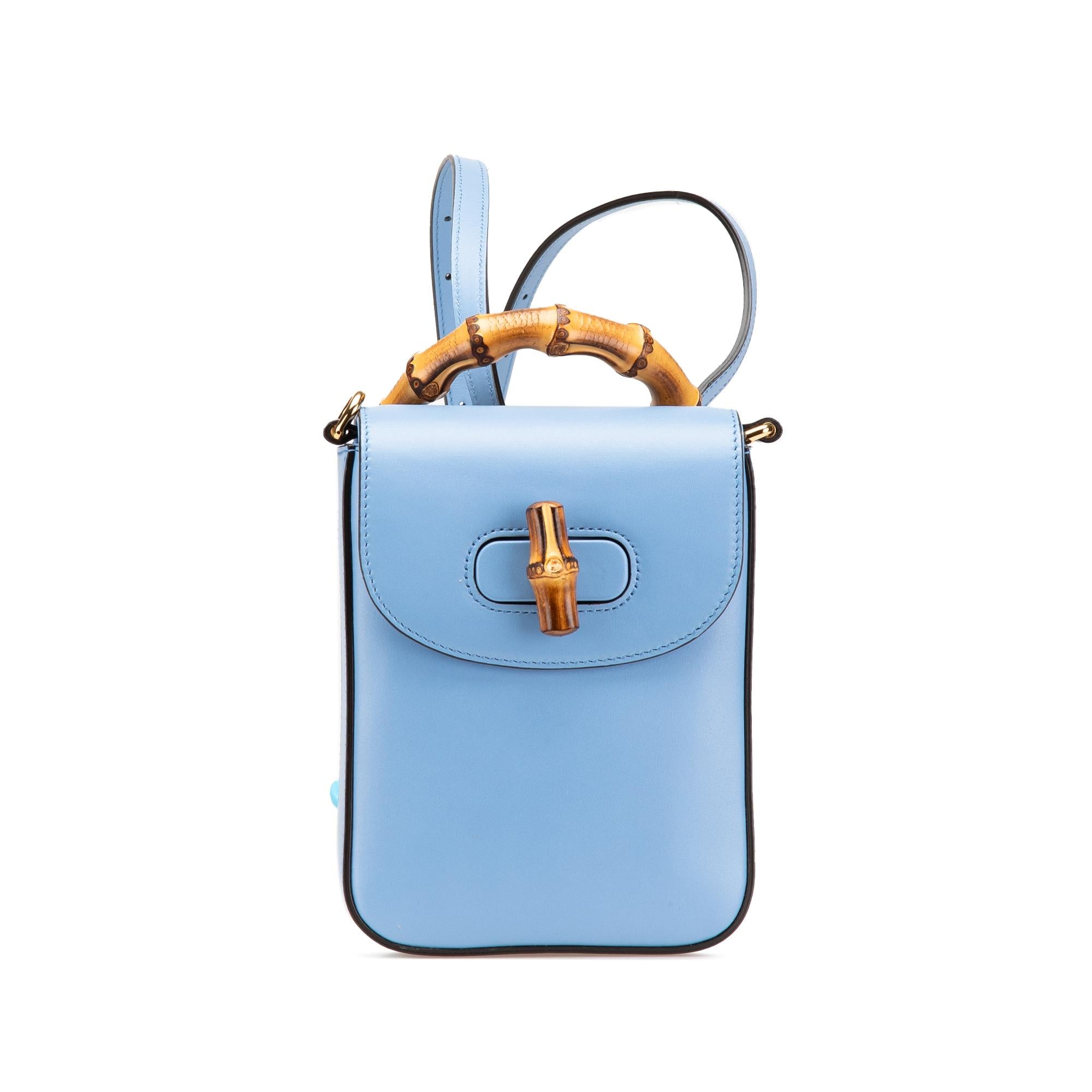 Gucci Mini Calfskin Bamboo Top Handle Bag