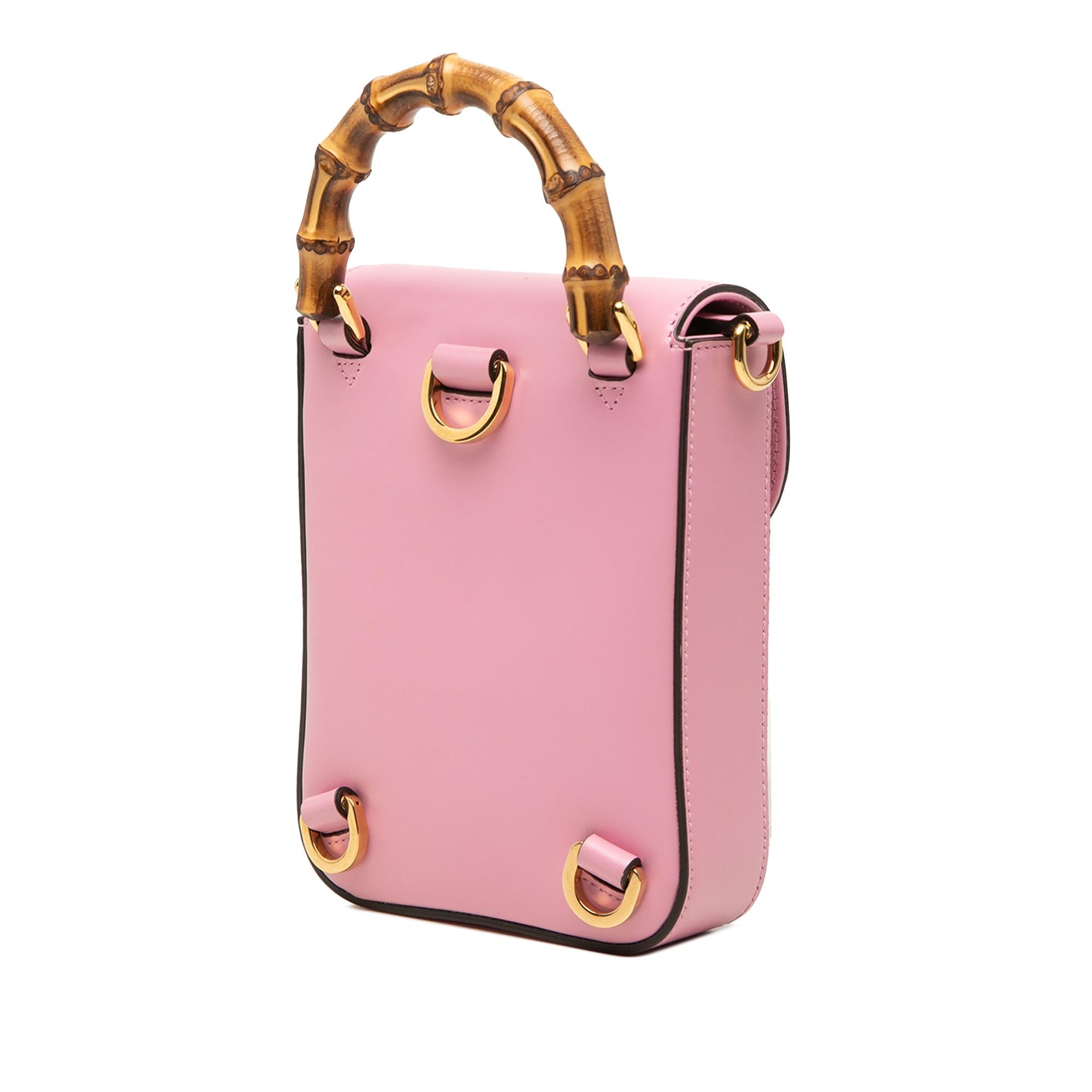 Gucci Mini Calfskin Bamboo Top Handle Bag