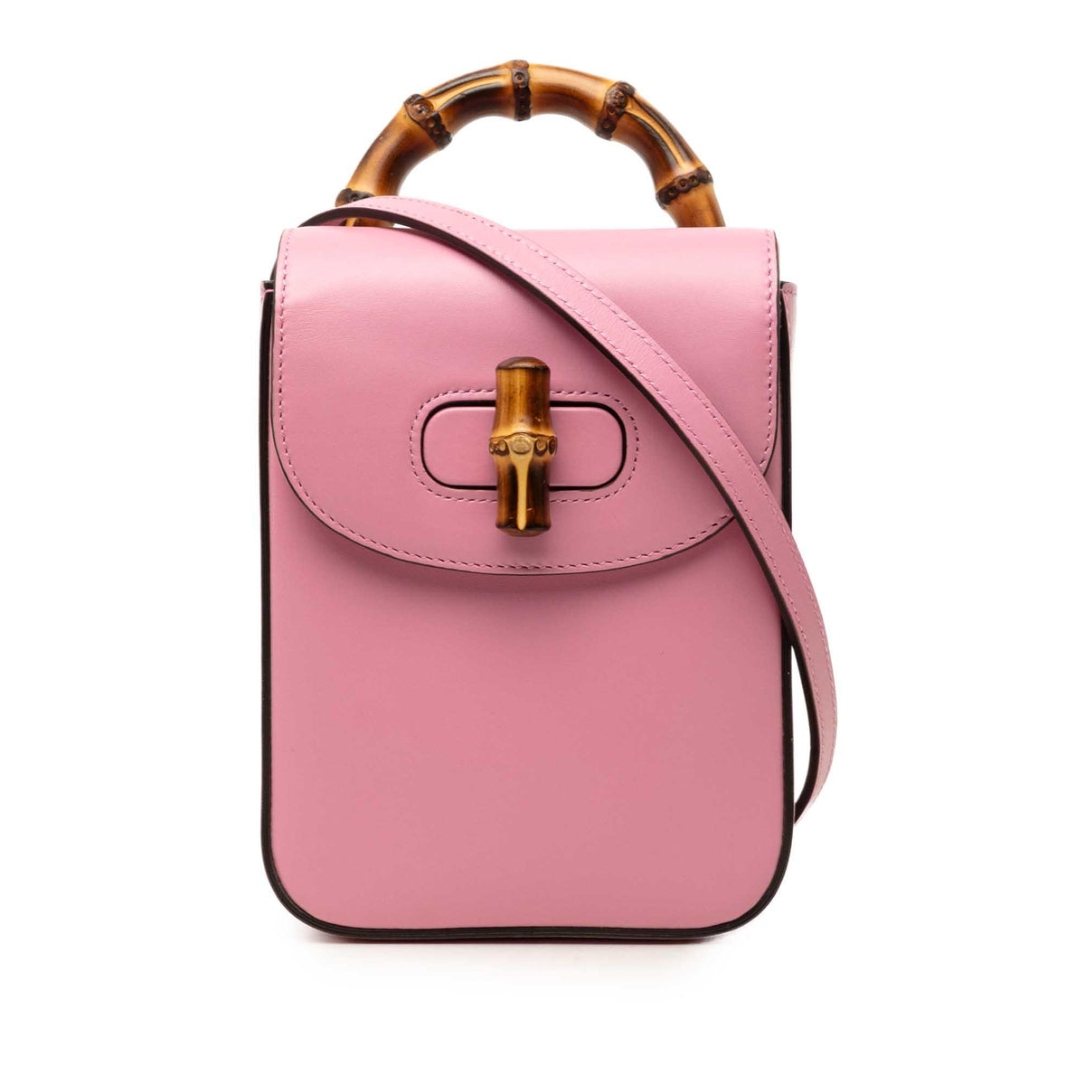 Gucci Mini Calfskin Bamboo Top Handle Bag