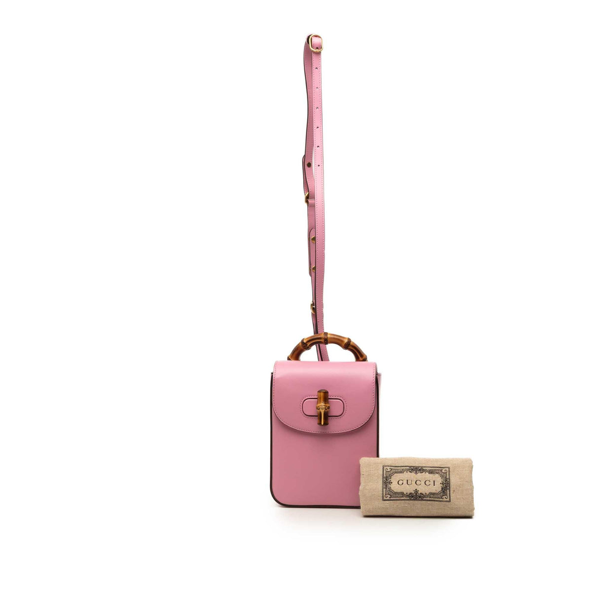 Gucci Mini Calfskin Bamboo Top Handle Bag