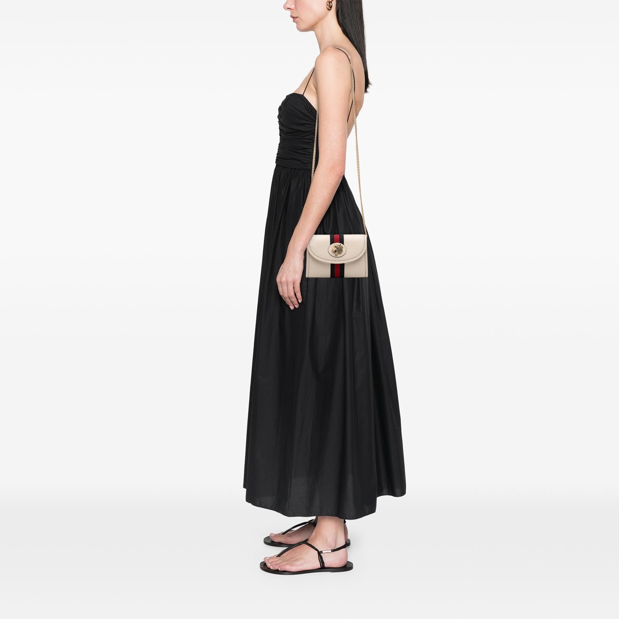 Gucci Mini Calfskin Rajah Web Chain Crossbody