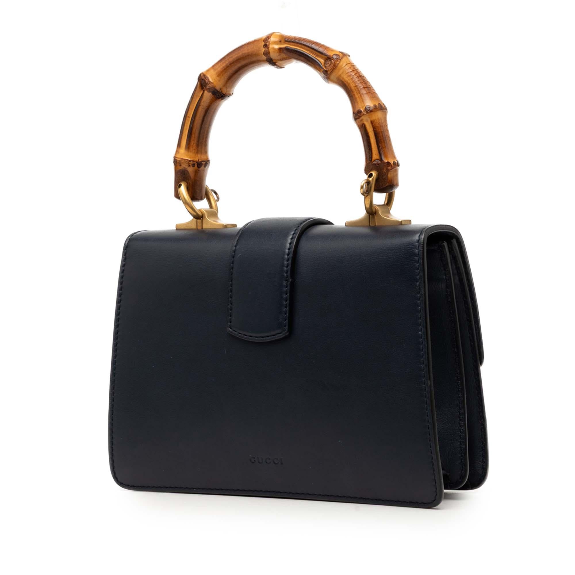 Gucci Mini Calfskin Web Bamboo Dionysus Satchel