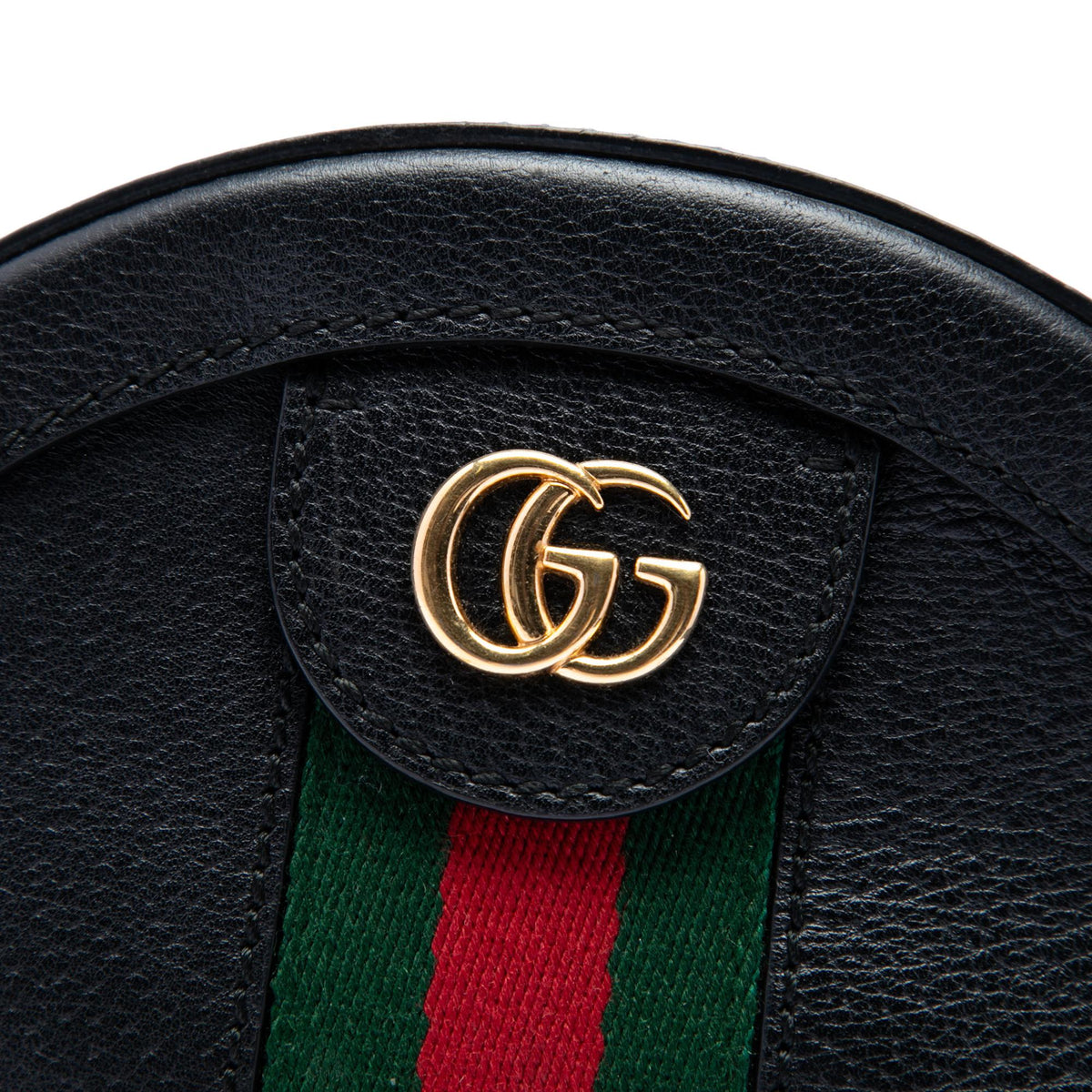 Gucci Mini Calfskin Web Ophidia Round Crossbody