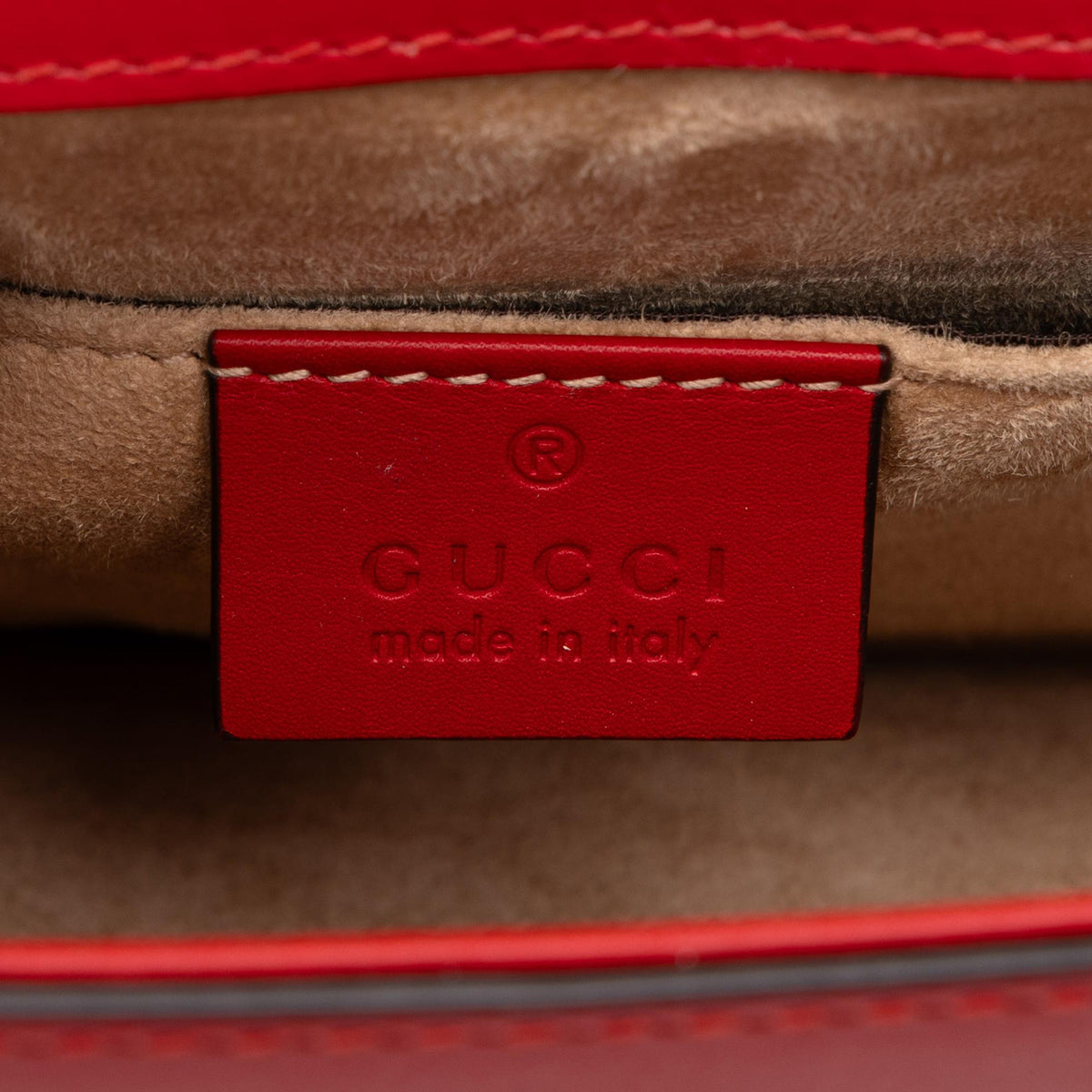 Gucci Mini Calfskin Web Sylvie Chain Satchel
