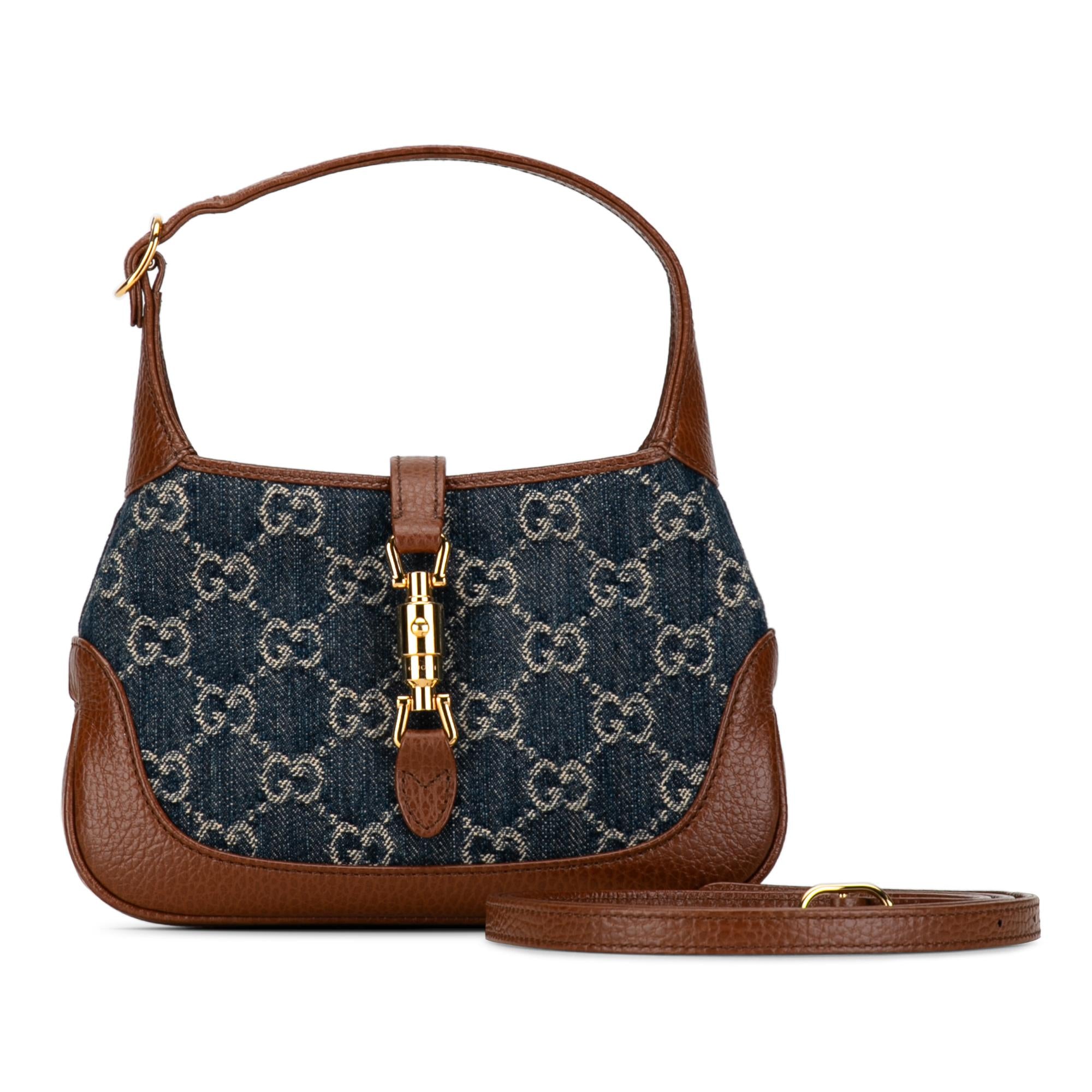 Gucci Mini GG Denim Jackie 1961 Crossbody (SHG-dokpc3)