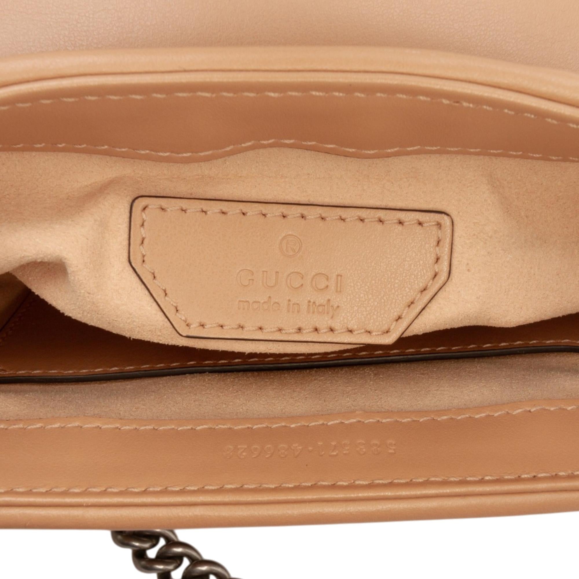 Gucci Mini GG Marmont Matelasse Calfskin Aria Top Handle Bag