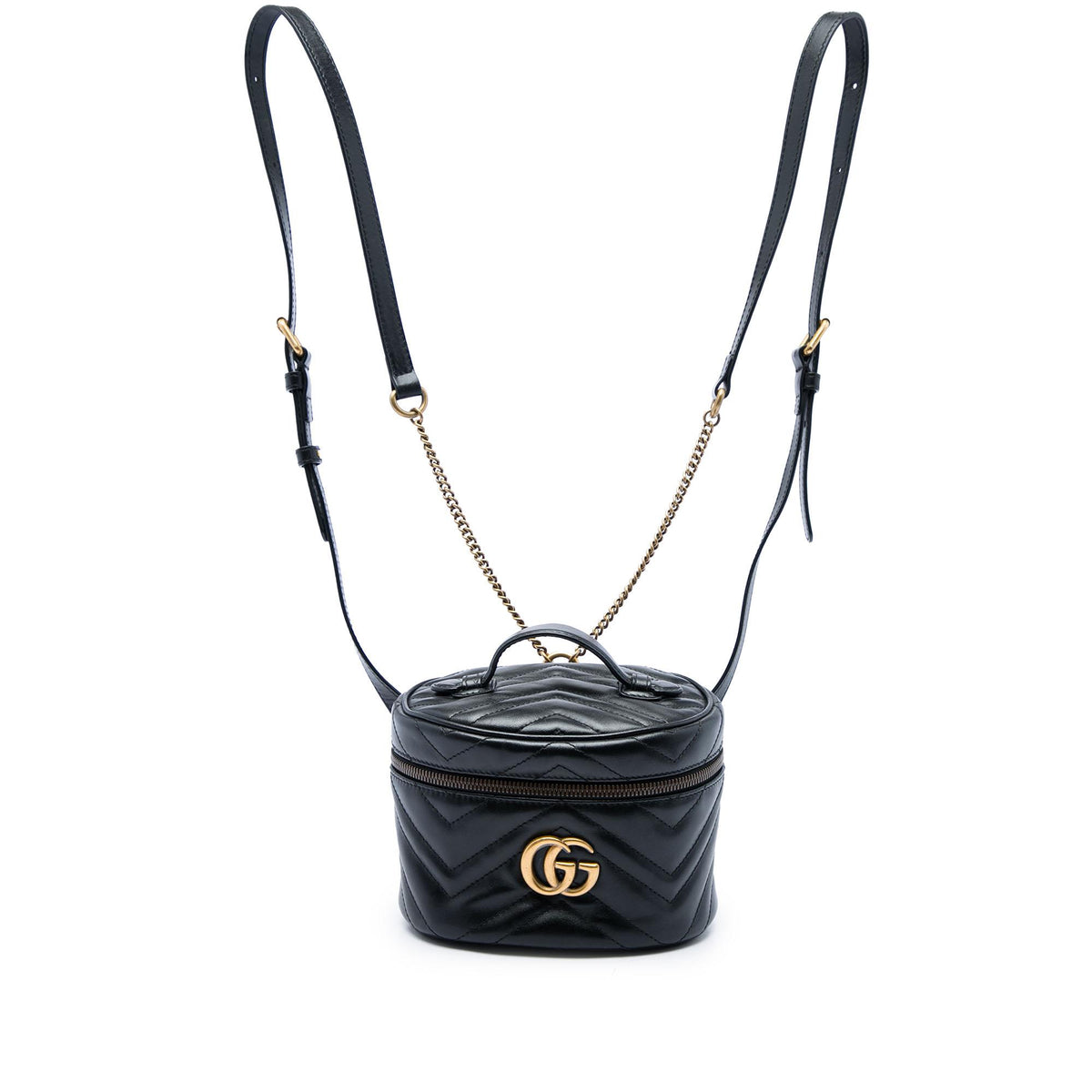 Gucci Mini GG Marmont Matelasse Calfskin Round Backpack