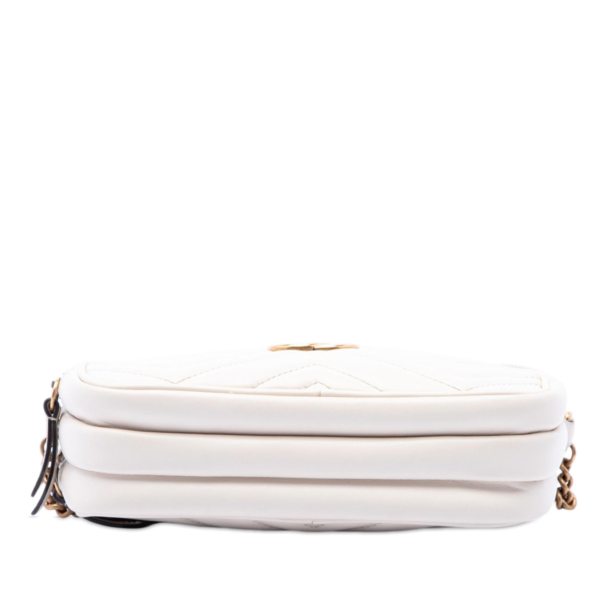 Gucci Mini GG Marmont Matelasse Calfskin Triple Zip Crossbody