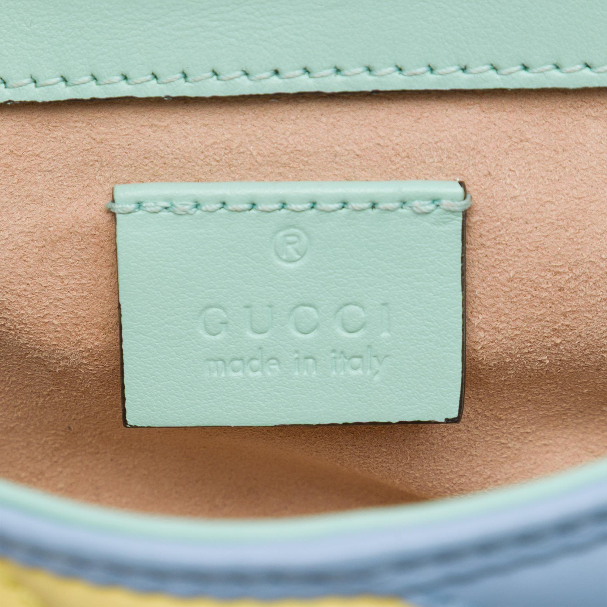 Gucci Mini GG Marmont Matelasse Diagonal Calfskin Flap Crossbody