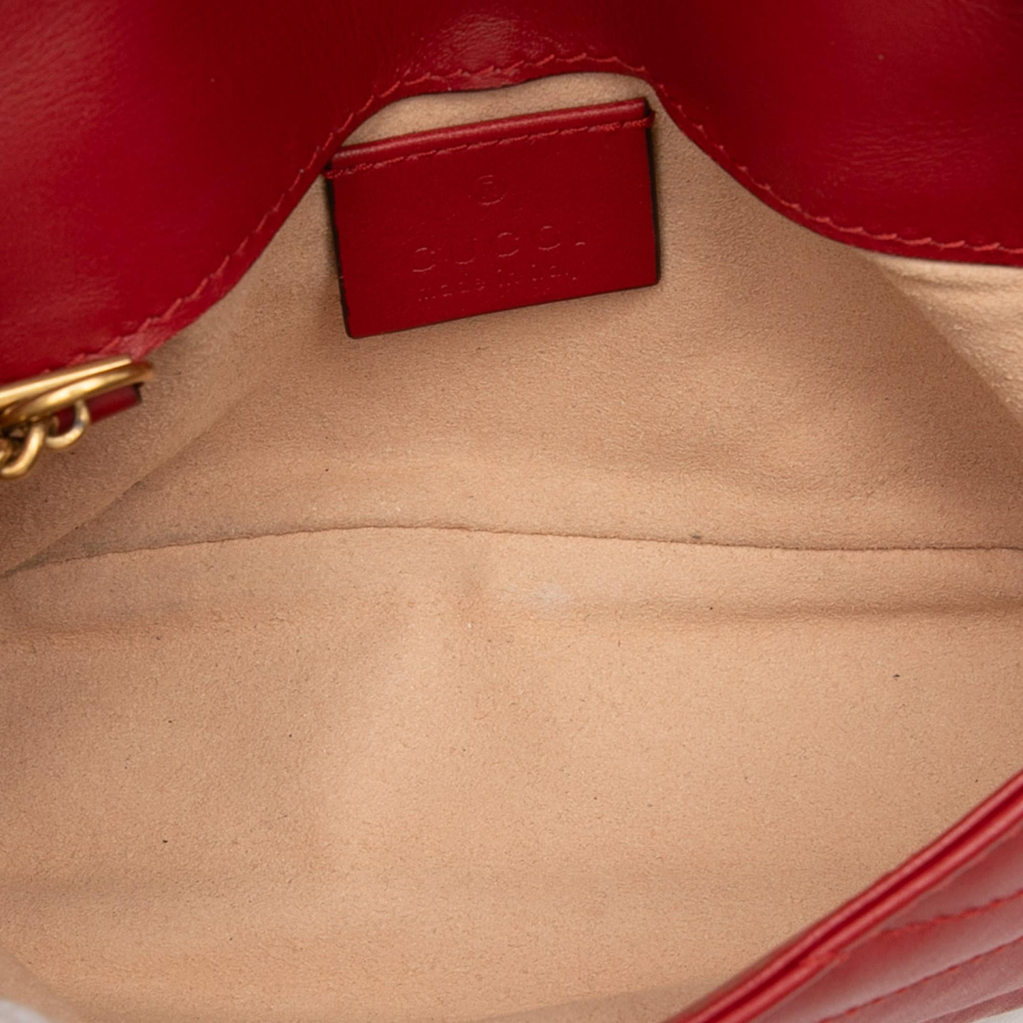 Gucci Mini GG Marmont Matelasse Leather Flap Crossbody