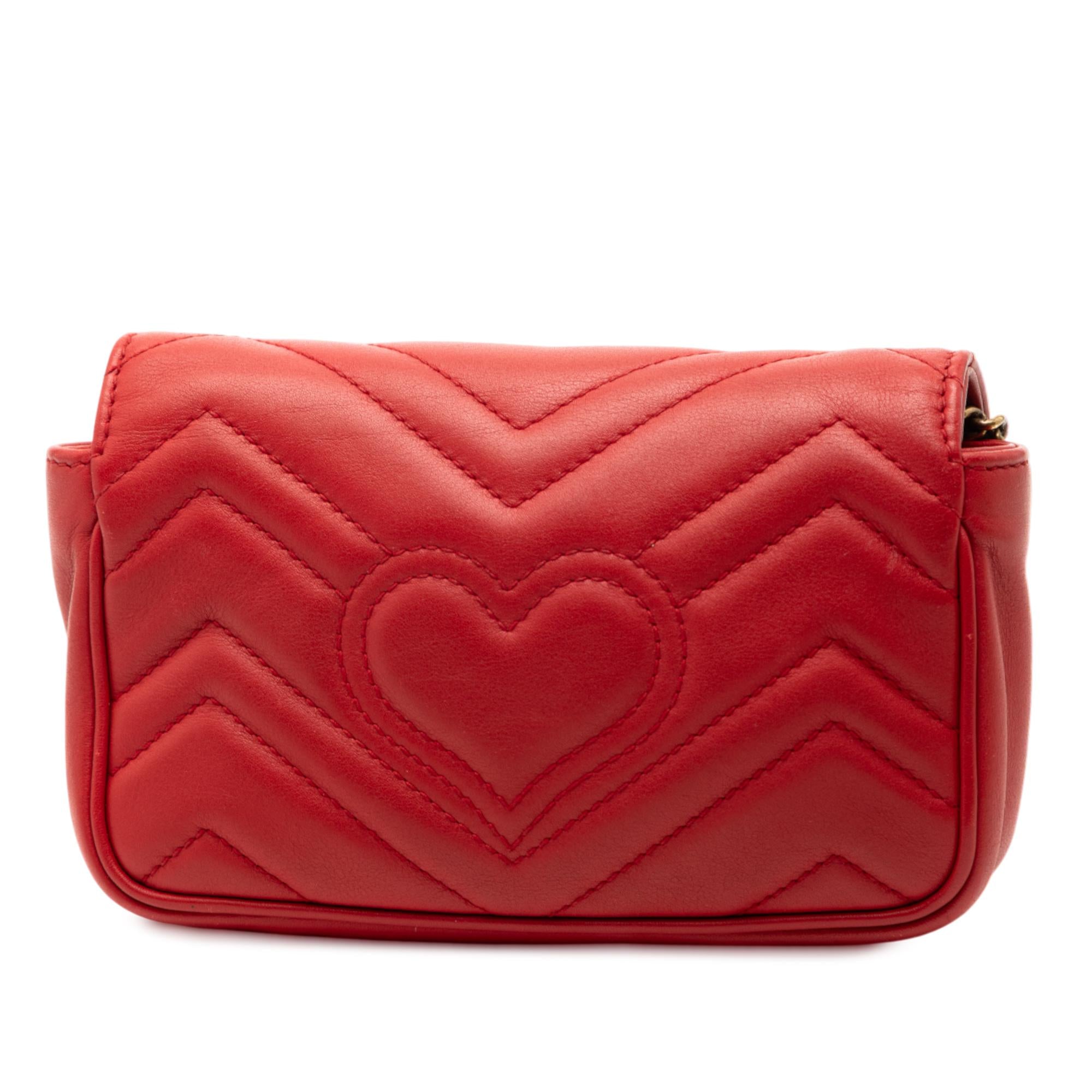 Gucci Mini GG Marmont Matelasse Leather Flap Crossbody
