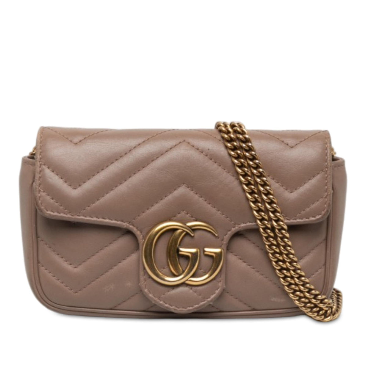 Gucci Mini GG Marmont Matelasse Leather Flap Crossbody