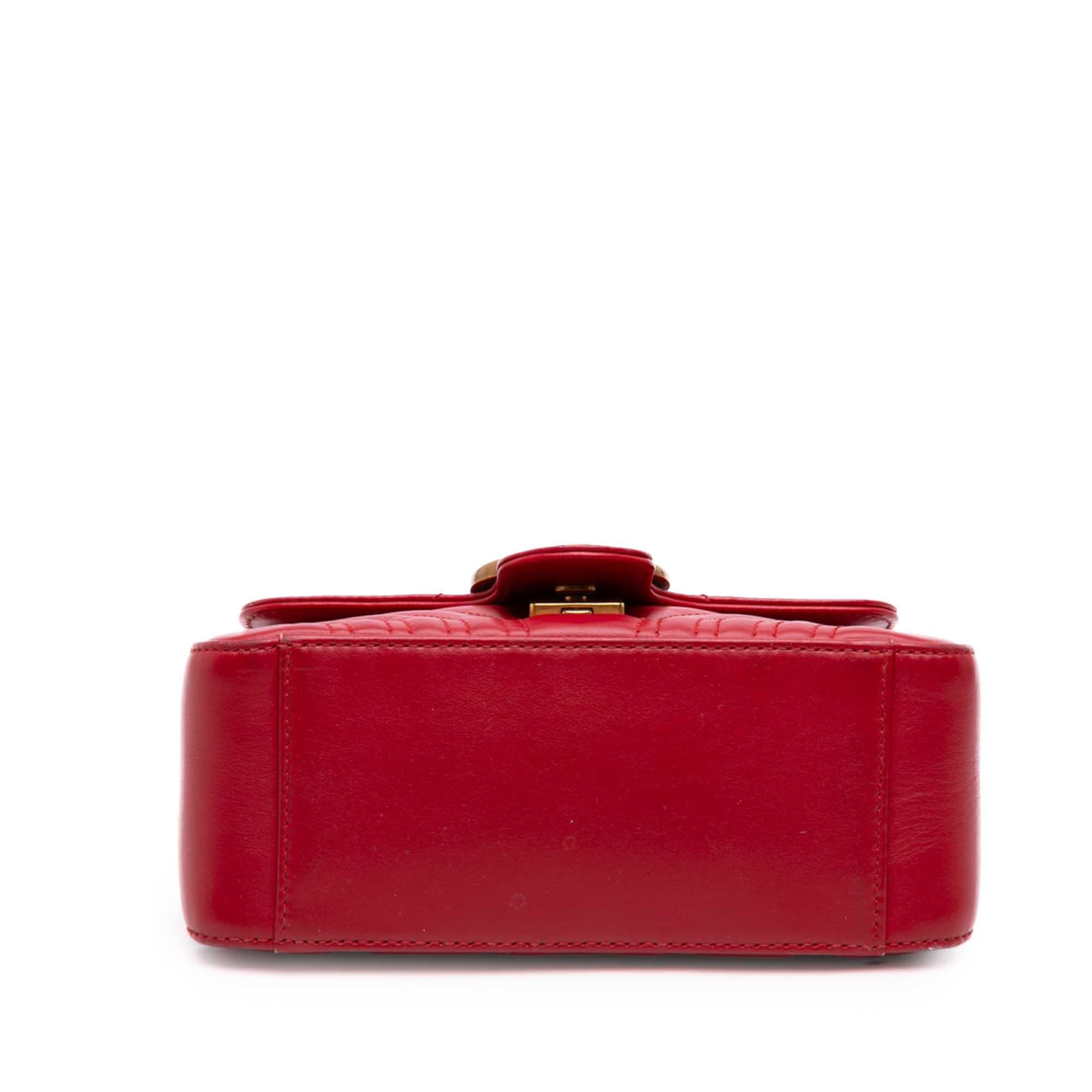 Gucci Mini GG Marmont Matelasse Leather Top Handle Bag
