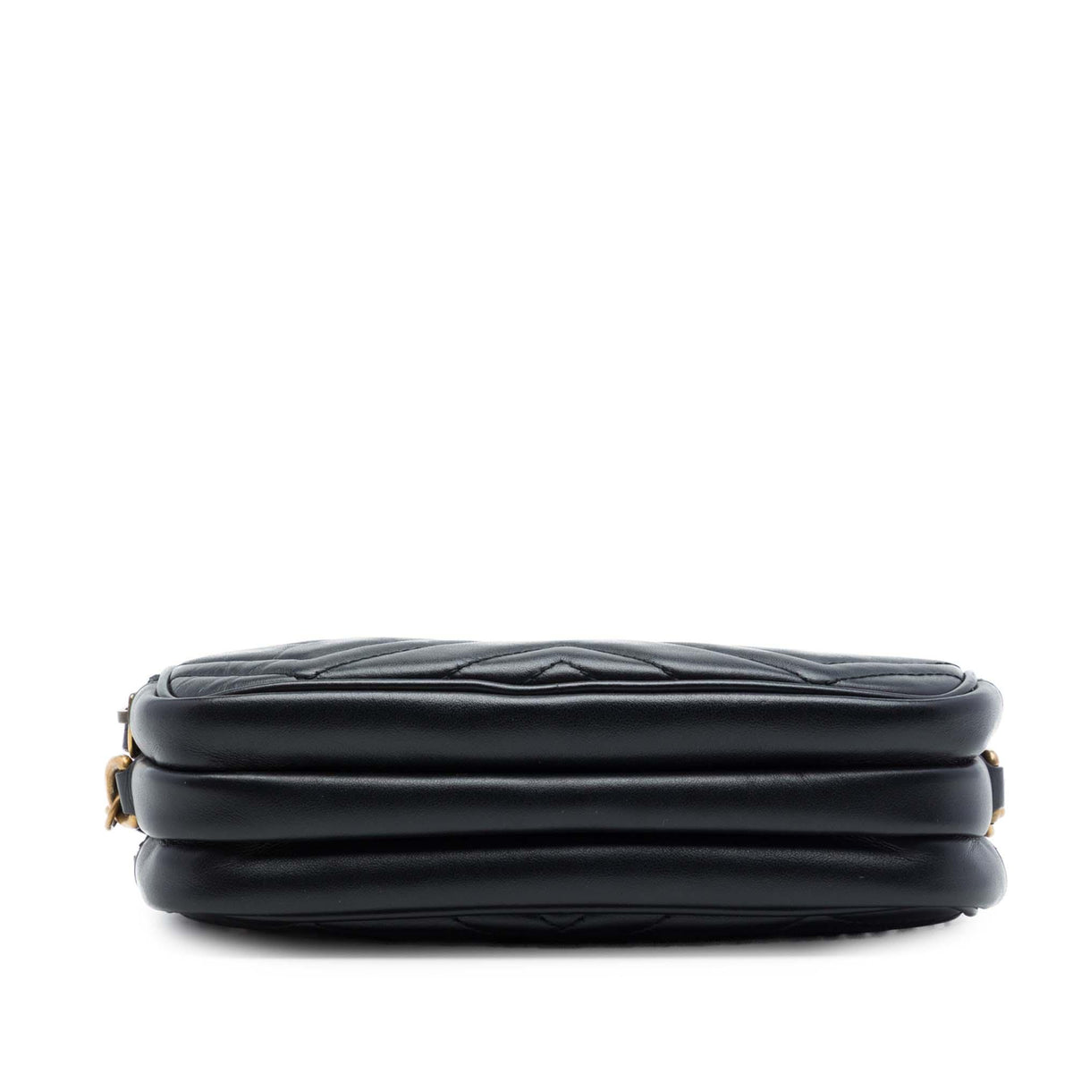 Gucci Mini GG Marmont Matelasse Leather Triple Zip Crossbody