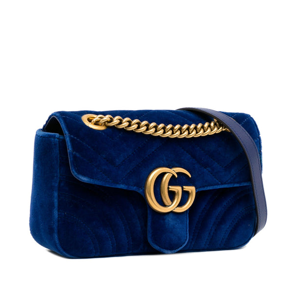 Gucci Mini GG Marmont Matelasse Velvet Crossbody (SHG-pu0QJn) – LuxeDH