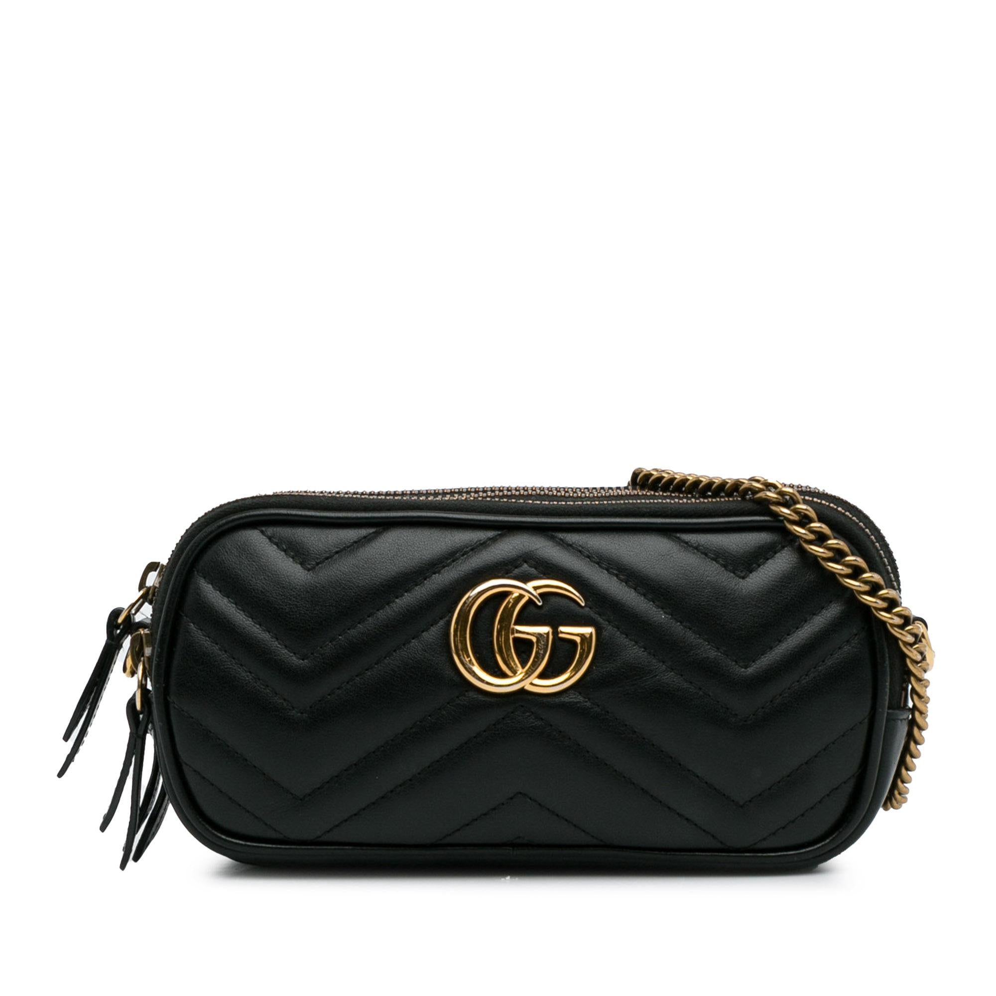 Gucci Mini GG Marmont Triple-Zip Crossbody Bag (SHG-dnjgun)