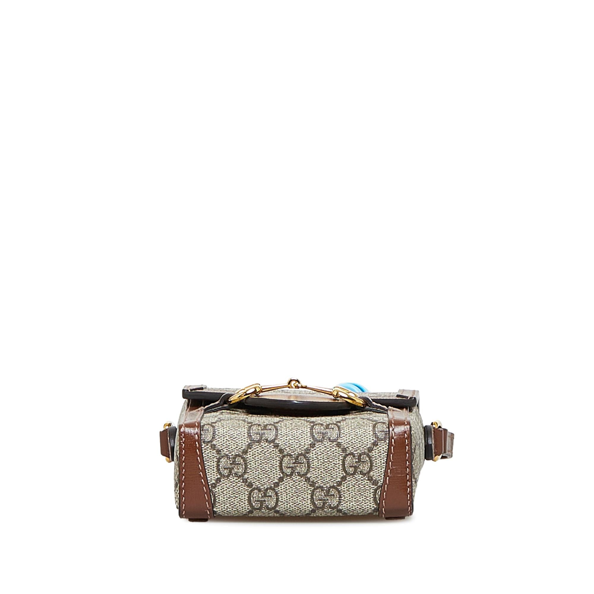 Gucci Mini GG Supreme Horsebit 1955 Crossbody Bag (SHG-UTCgC3)