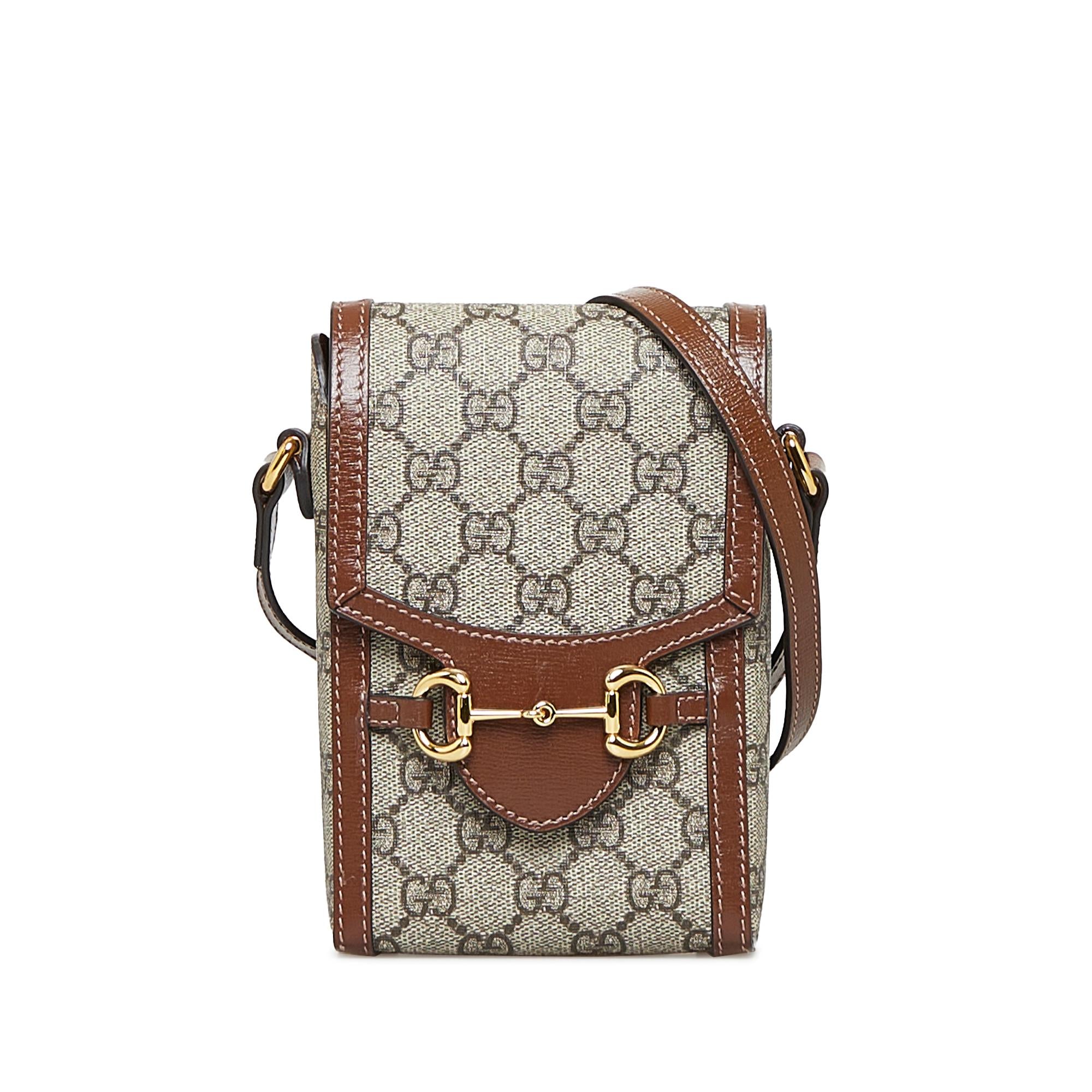 Gucci Mini GG Supreme Horsebit 1955 Crossbody Bag (SHG-UTCgC3)