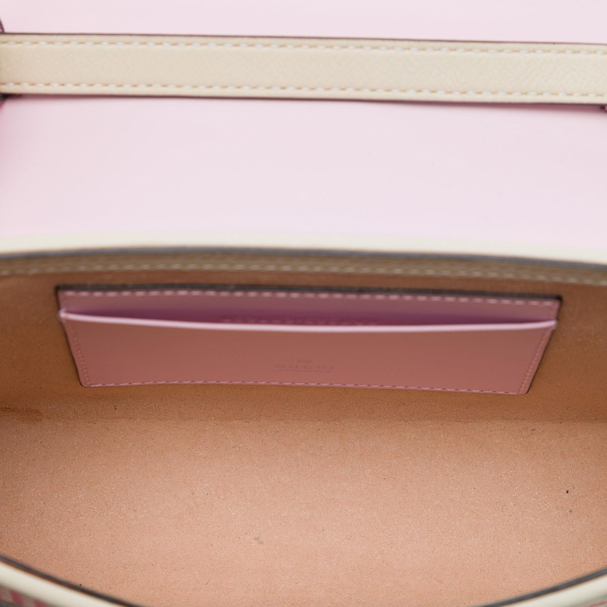 Gucci Mini GG Supreme Monogram Les Pommes Padlock Satchel