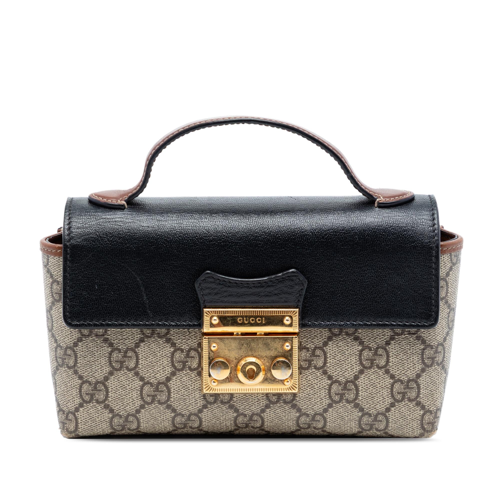 Gucci Mini GG Supreme Padlock Satchel