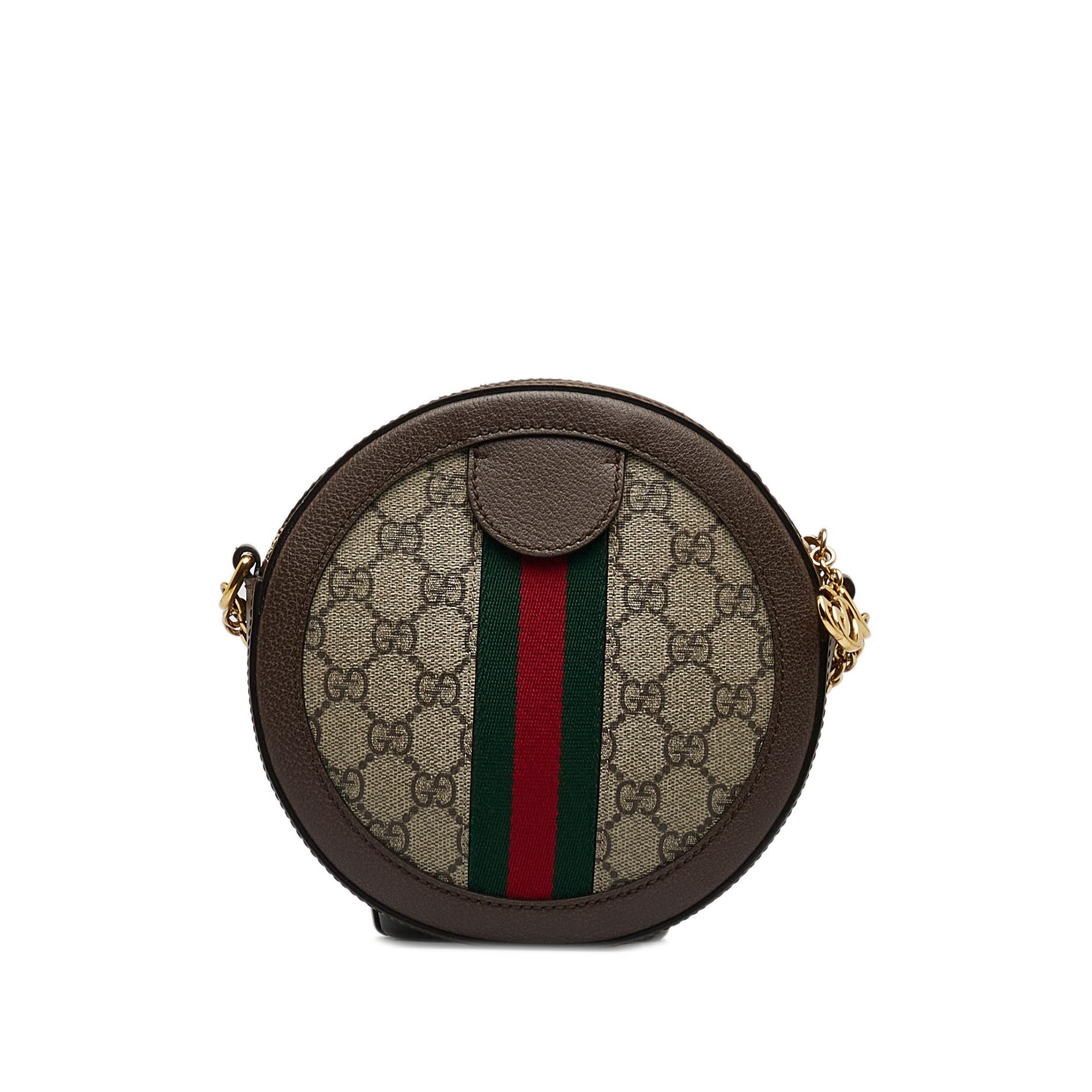 Gucci Mini GG Supreme Round Ophidia Crossbody (SHG-oKTNkt)