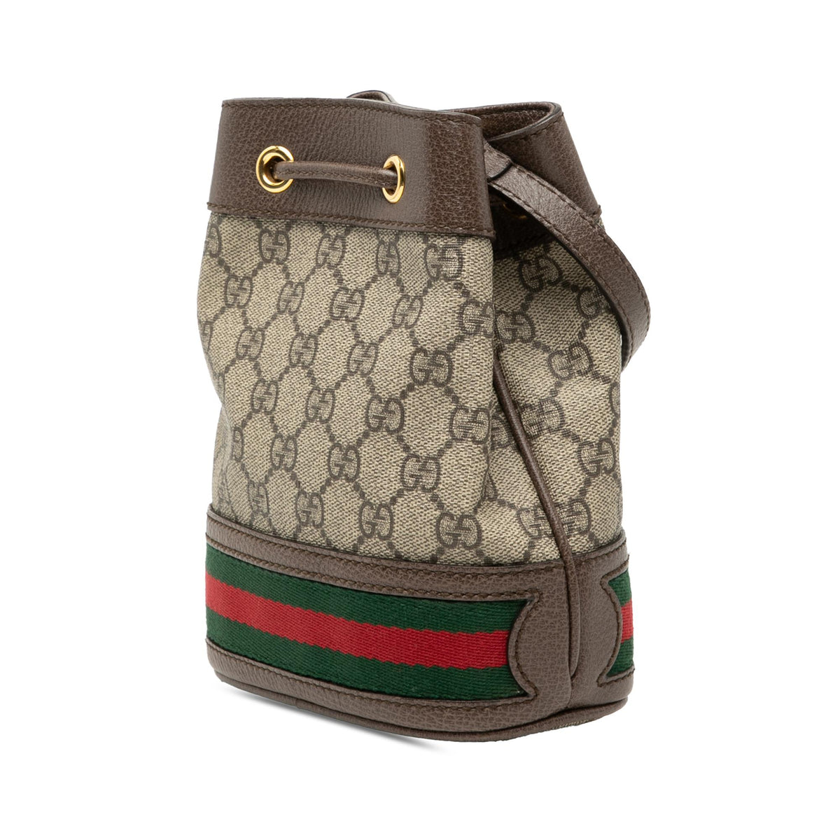 Gucci Mini GG Supreme Web Ophidia Bucket Bag