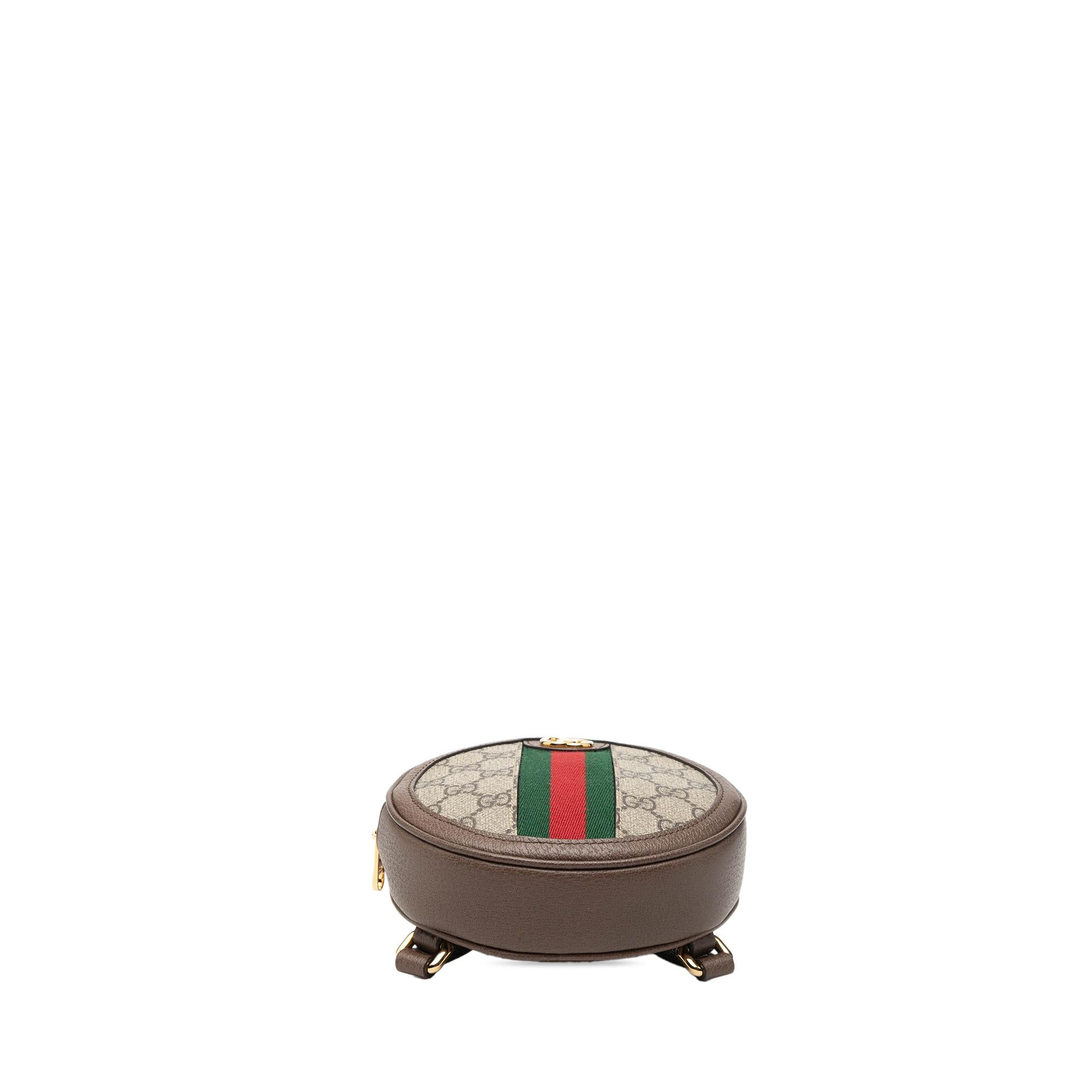 Gucci Mini GG Supreme Web Ophidia Round Backpack