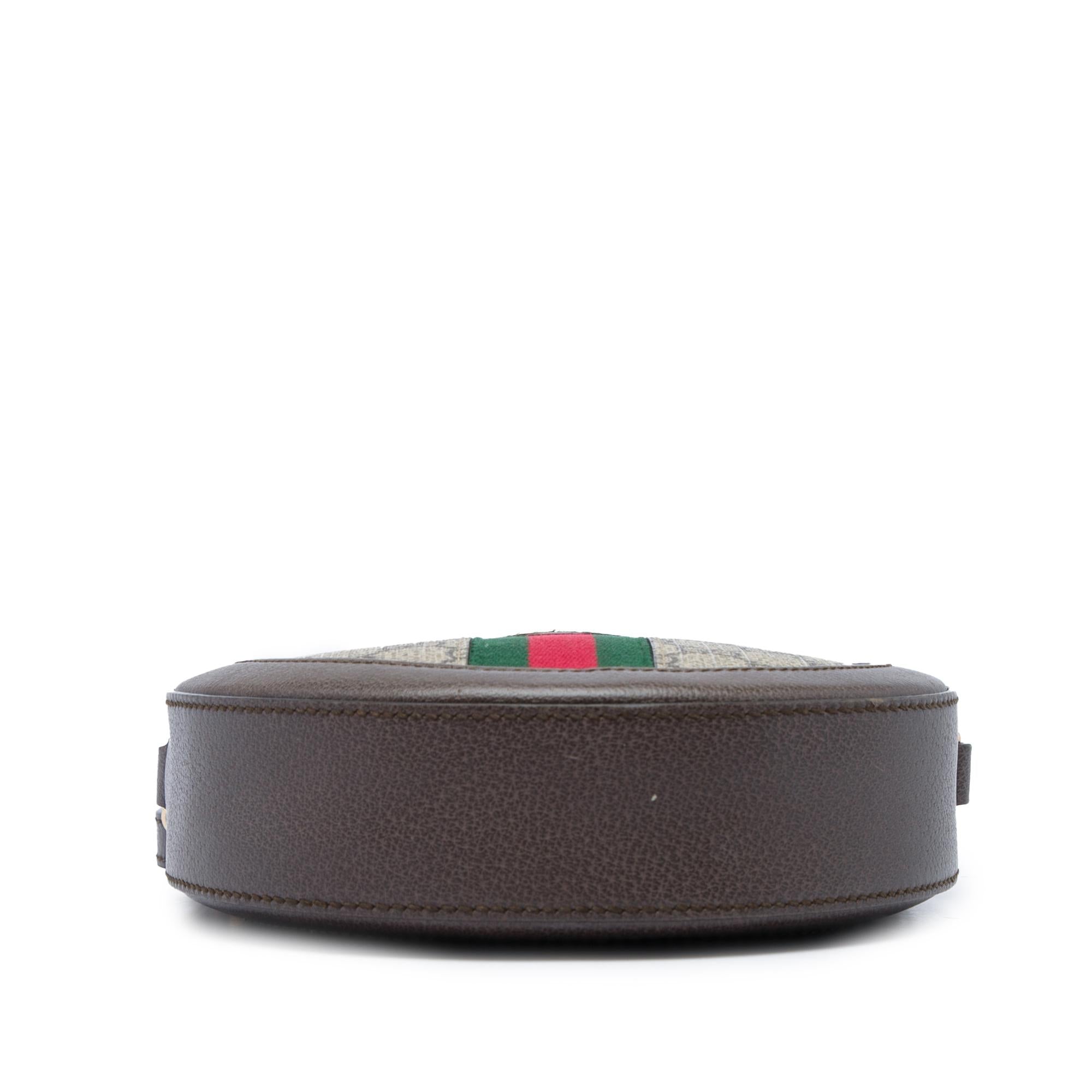 Gucci Mini GG Supreme Web Ophidia Round Crossbody