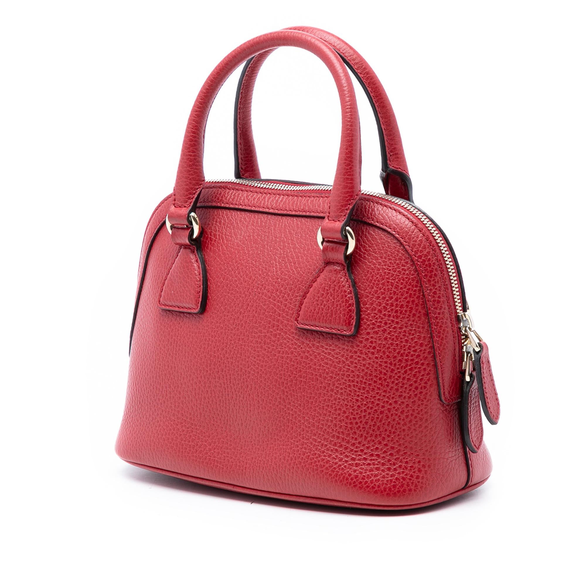 Gucci Mini Leather GG Charm Dome Satchel