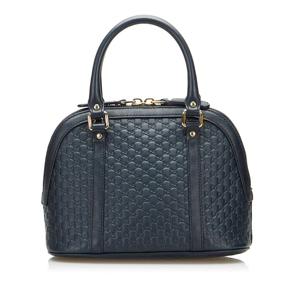 Gucci Mini Dome Leather Crossbody Bag Black 449654