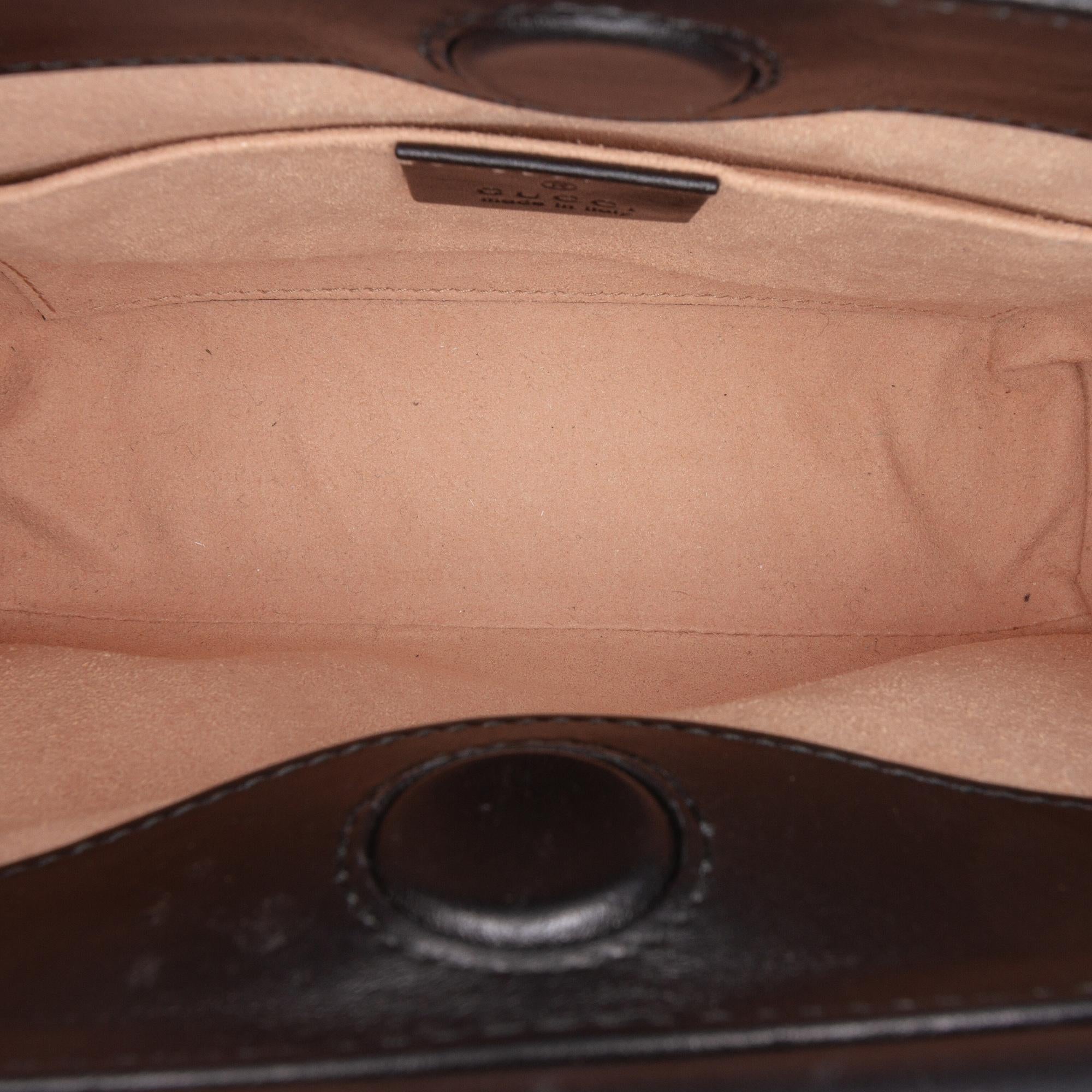 Gucci Mini Nappa Bamboo Web Nymphaea Top Handle Bag