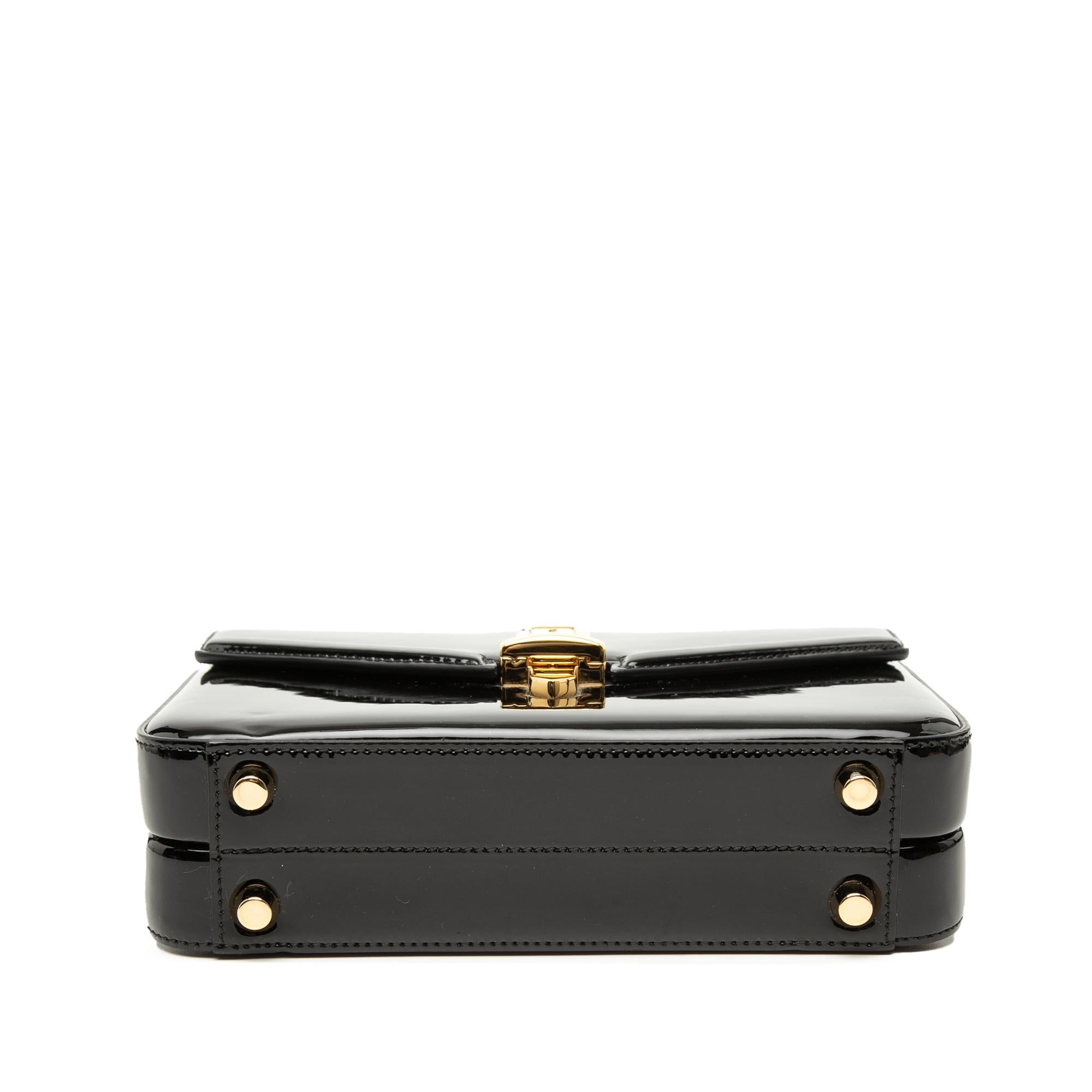 Gucci Mini Patent Sylvie 1969 Top Handle Bag