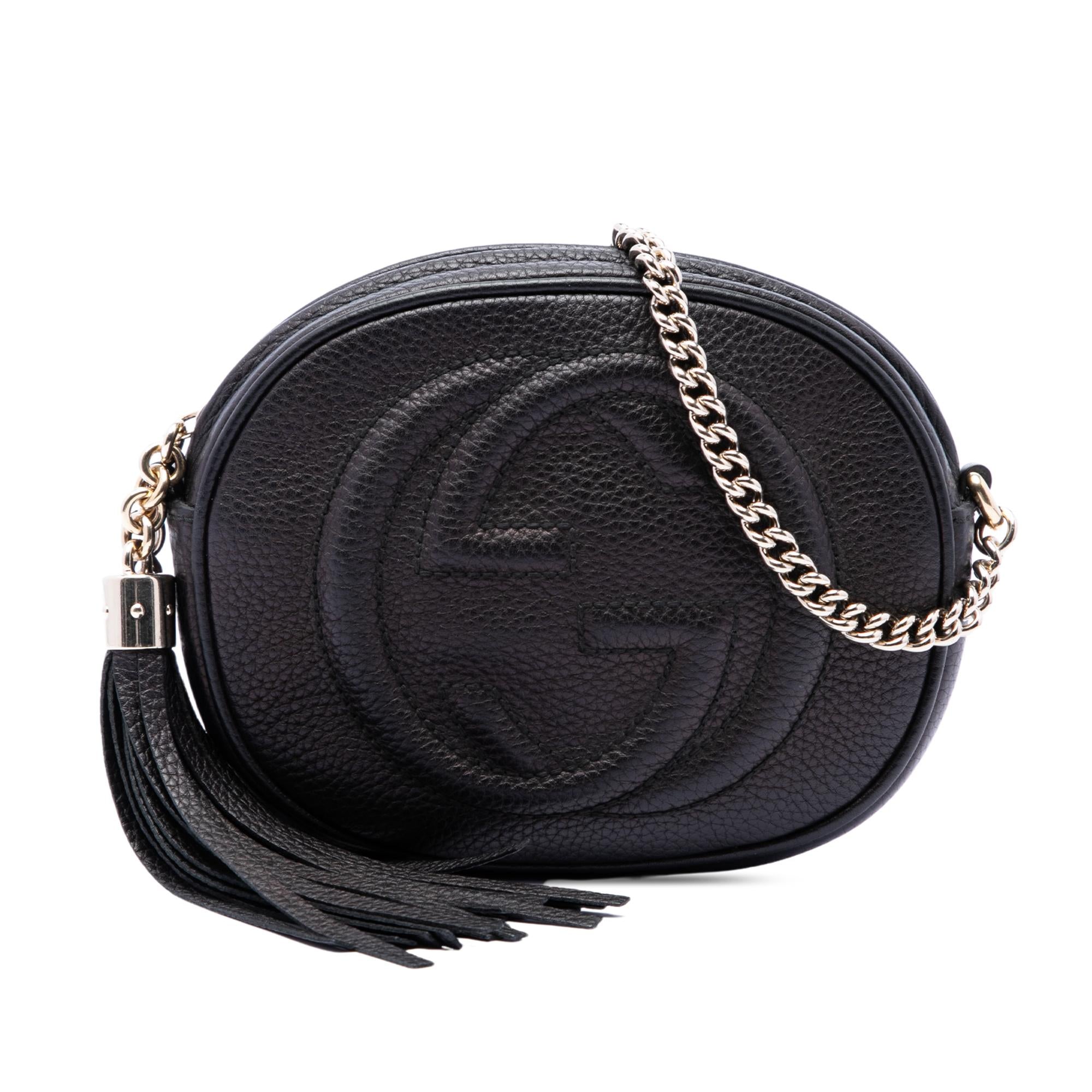 Gucci Mini Pebbled Calfskin Soho Chain Crossbody