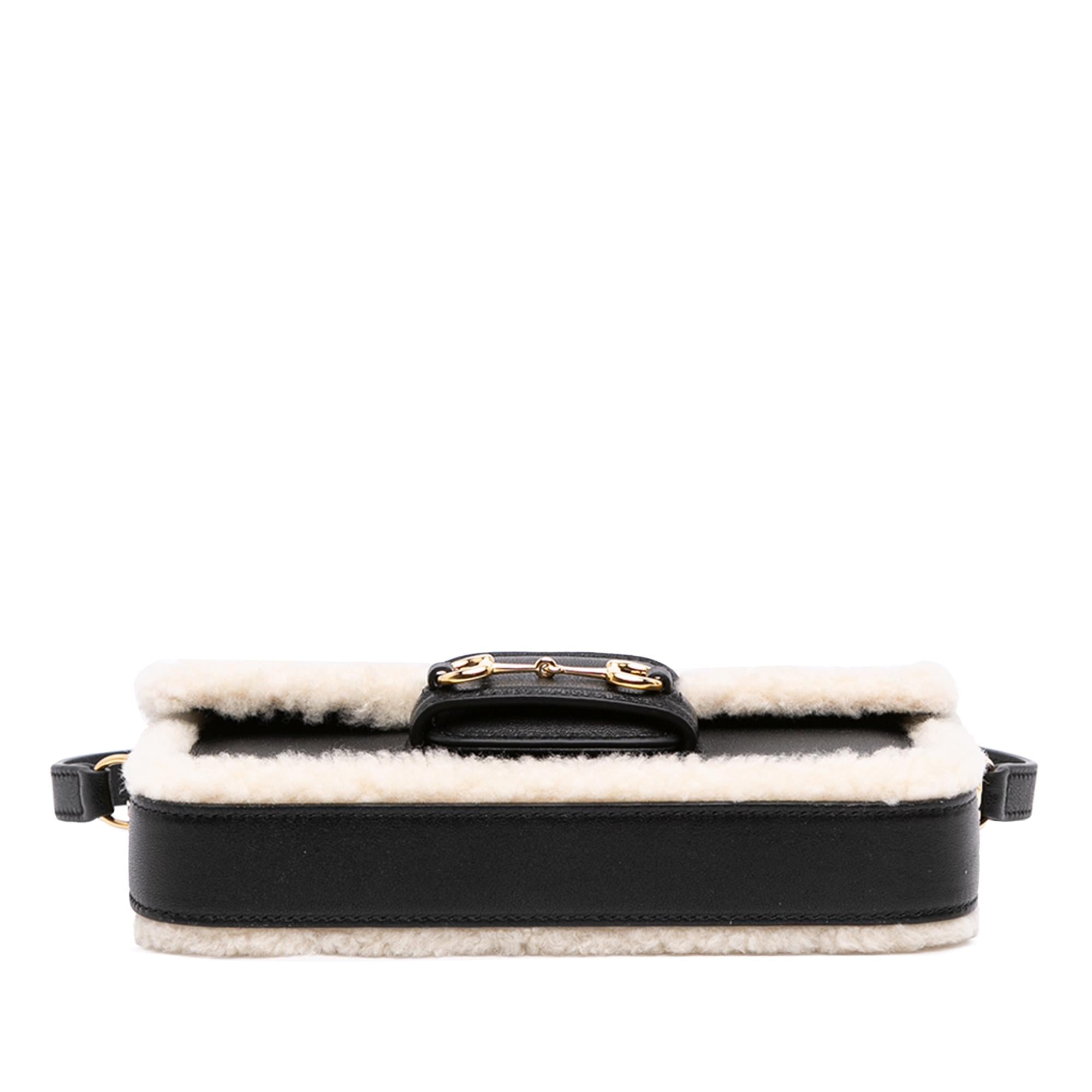 Gucci Mini Shearling Calfskin 1955 Horsebit Handbag