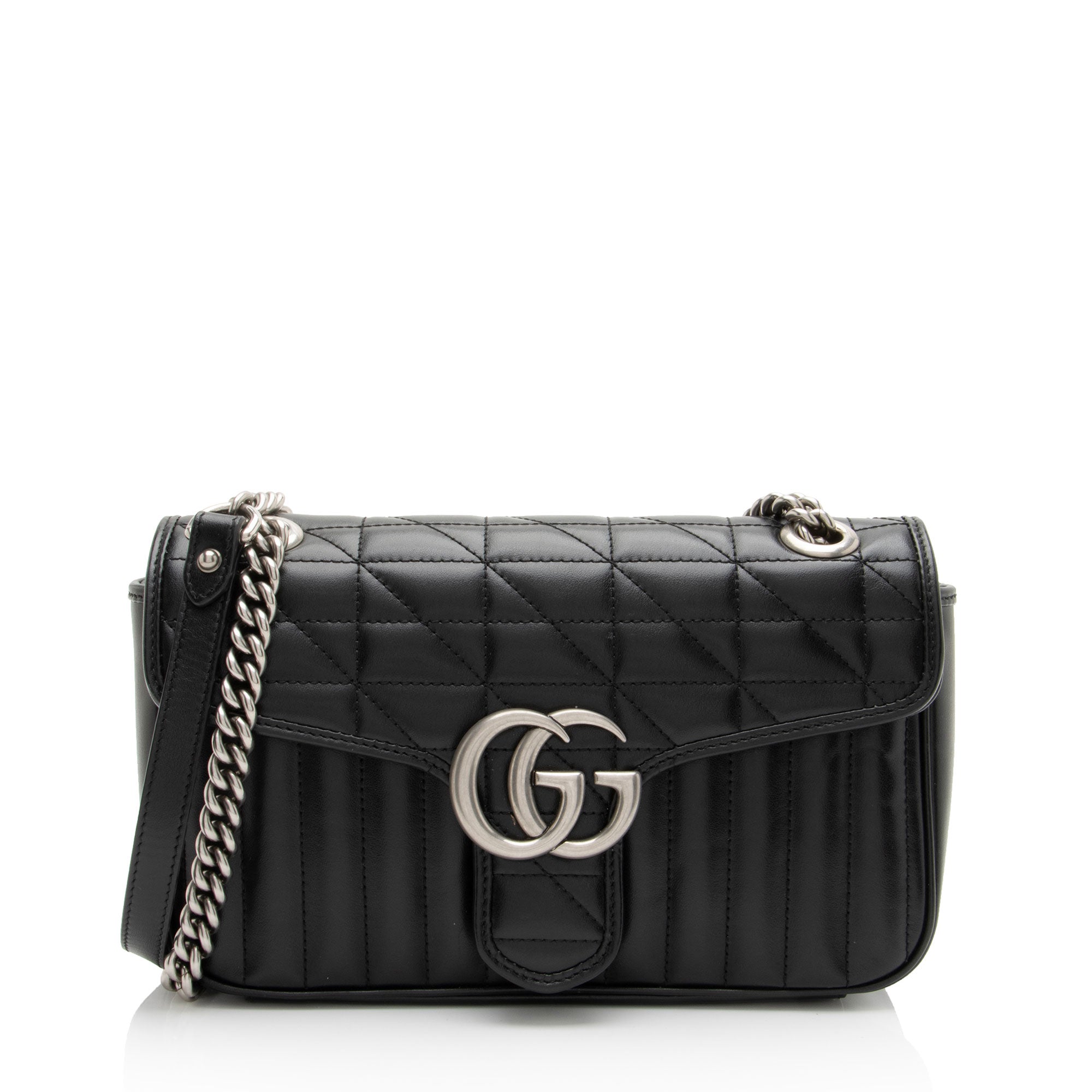 Gucci Mixed Matelasse Leather GG Marmont Aria Medium Flap Bag