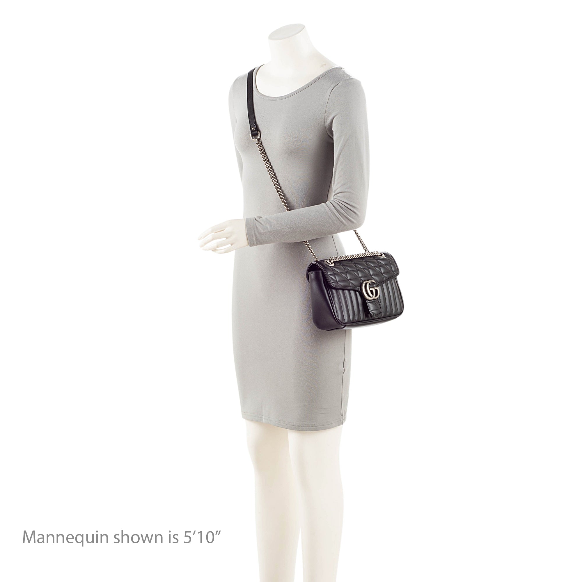 Gucci Mixed Matelasse Leather GG Marmont Aria Medium Flap Bag