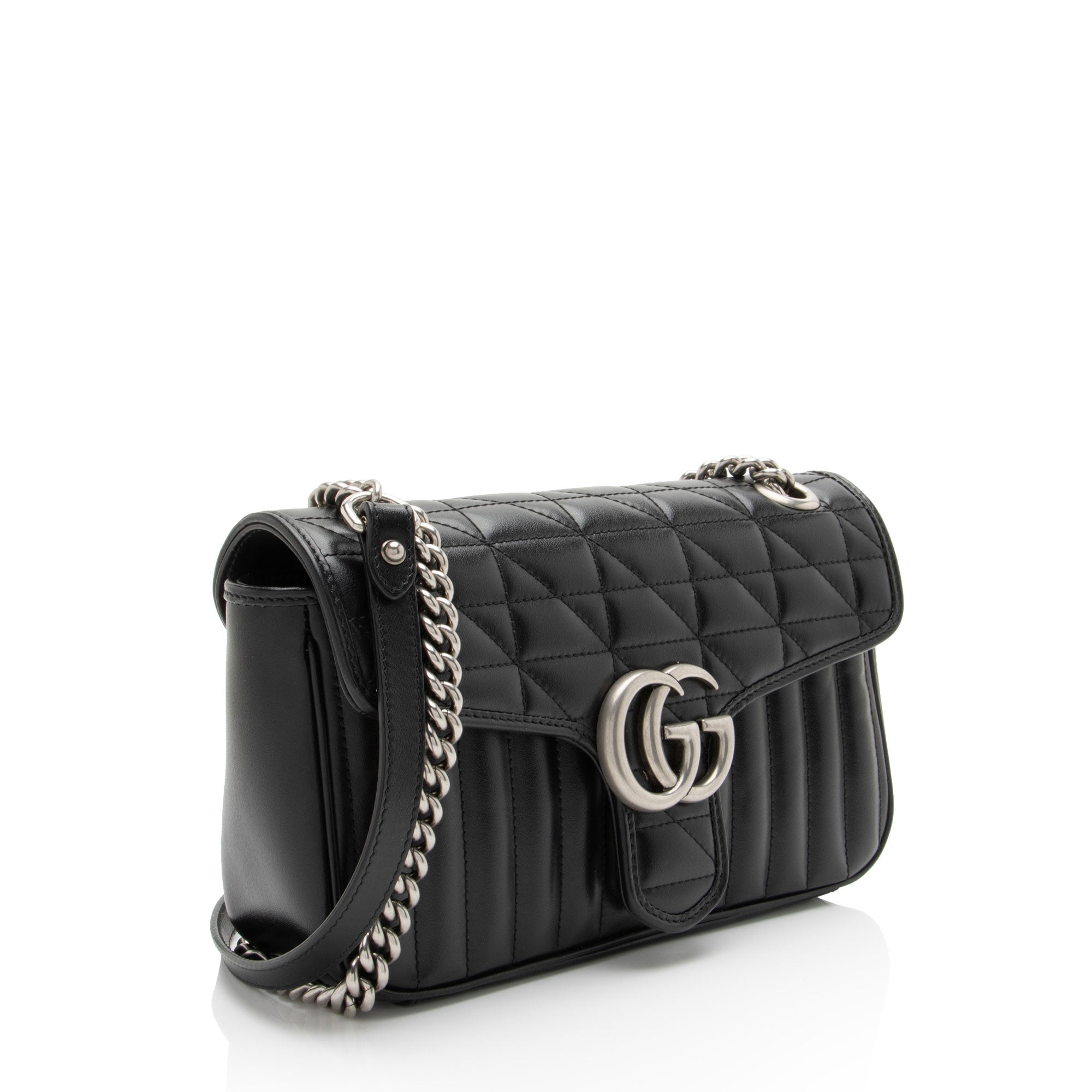 Gucci Mixed Matelasse Leather GG Marmont Aria Medium Flap Bag