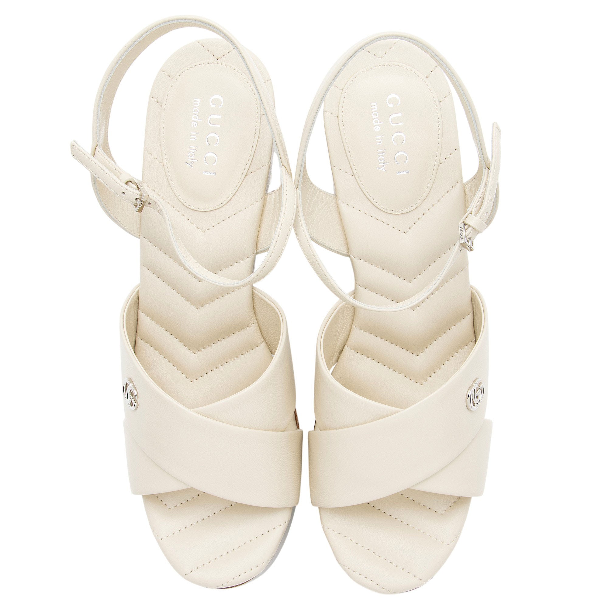 Gucci Nappa Leather Charlotte Platform Sandals - Size 9 / 39