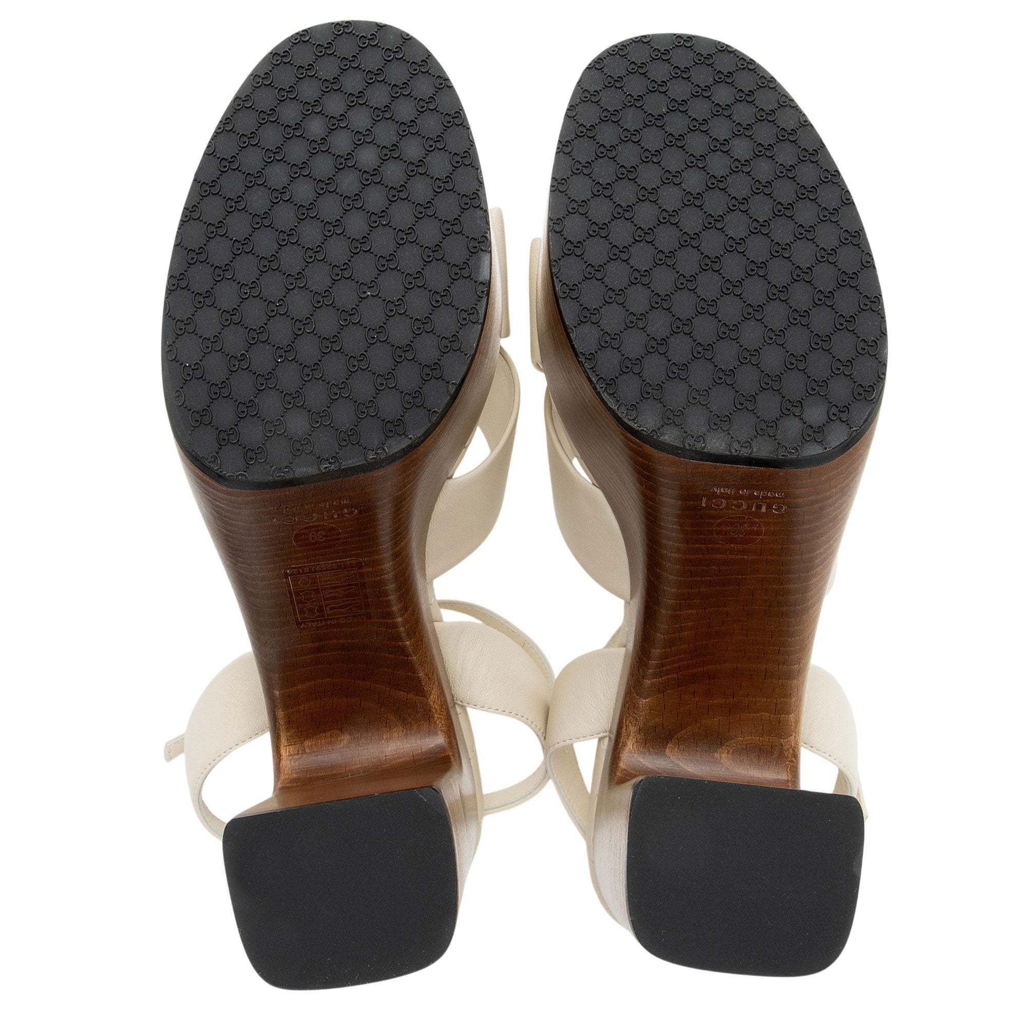 Gucci Nappa Leather Charlotte Platform Sandals - Size 9 / 39