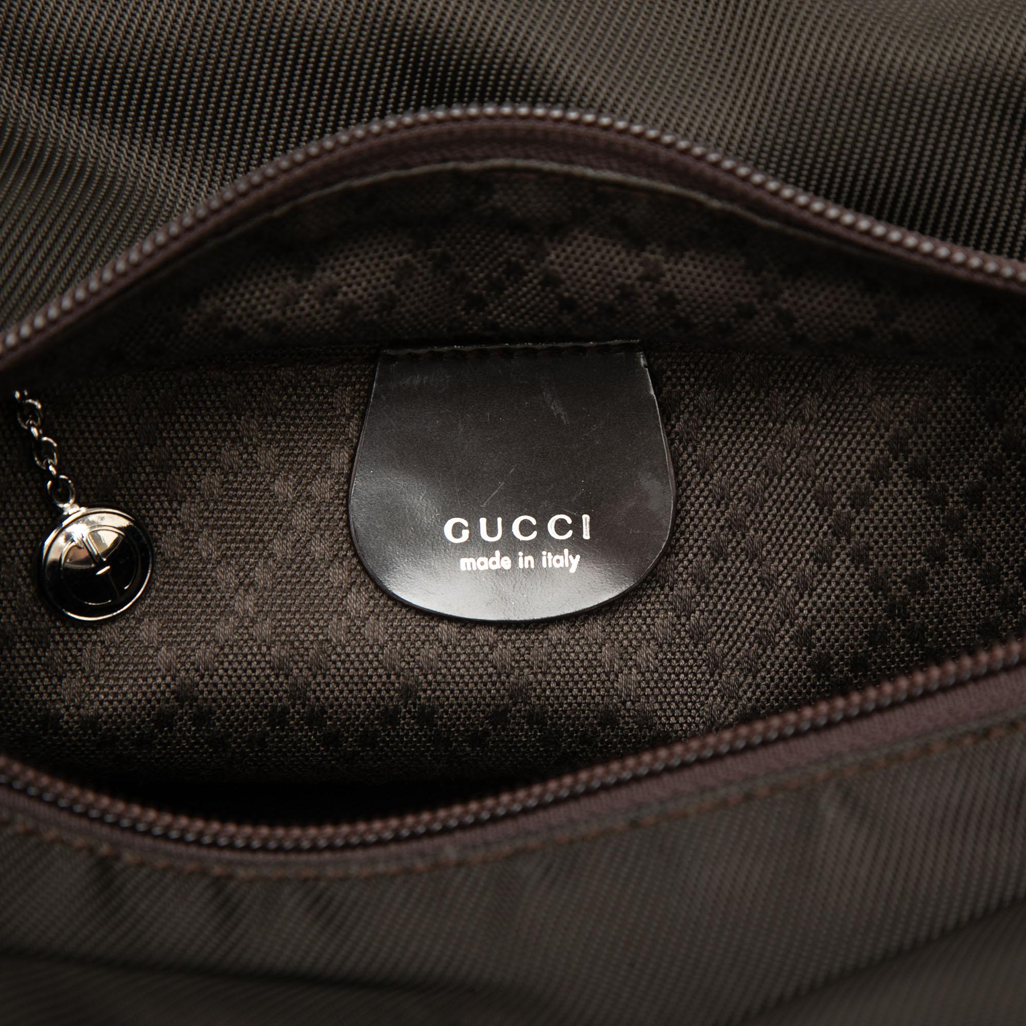 Gucci Nylon Bamboo Handbag
