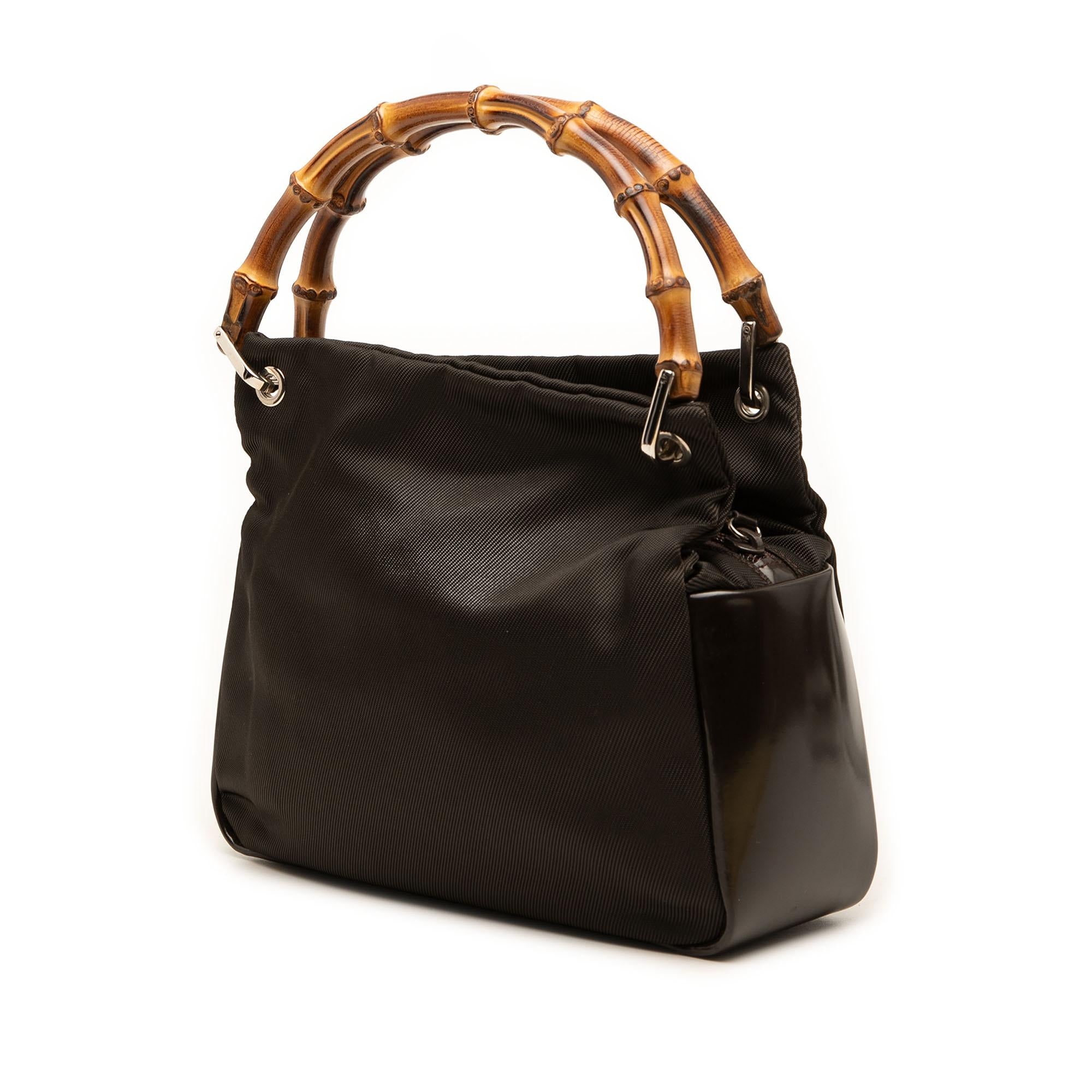 Gucci Nylon Bamboo Handbag