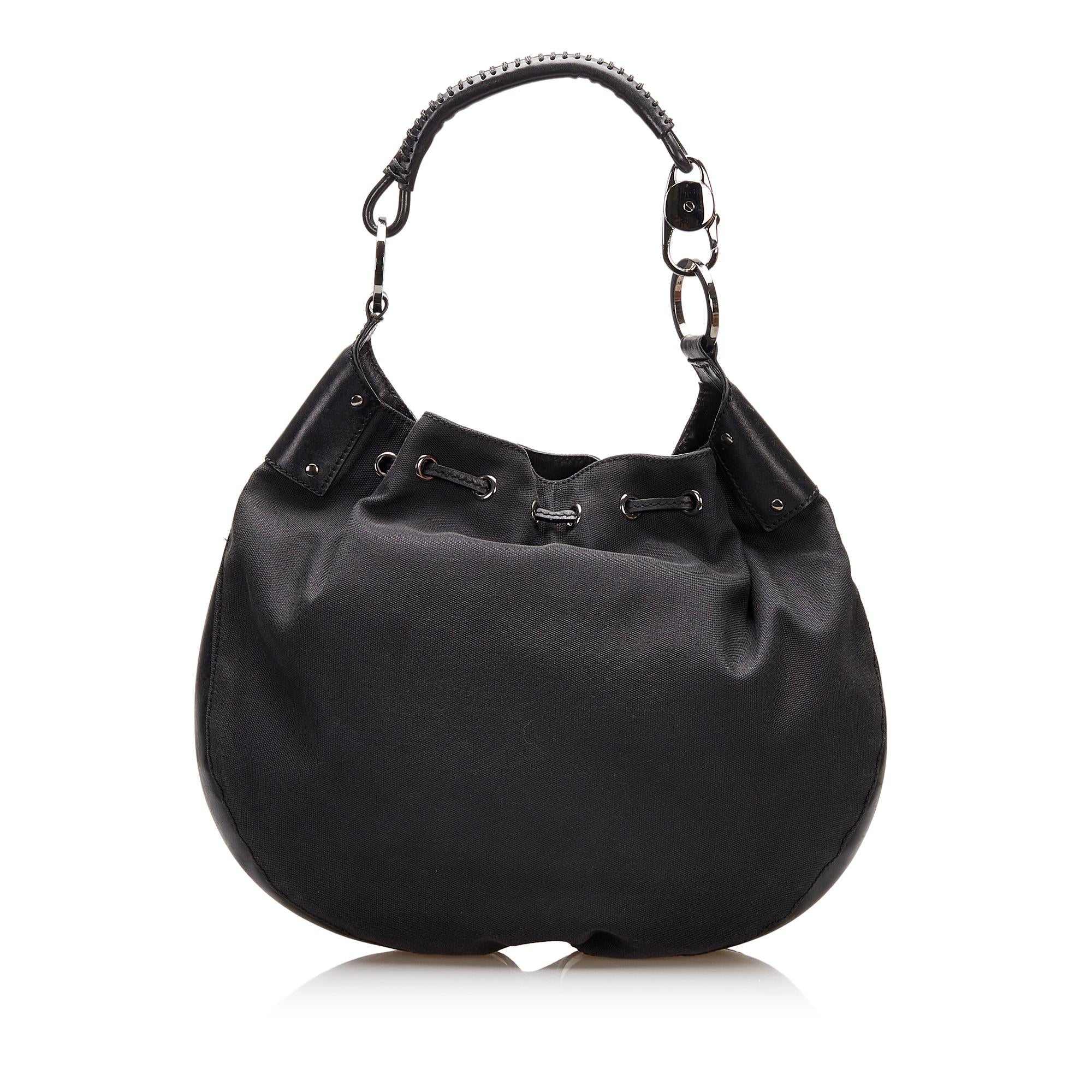 Gucci Nylon Drawstring Hobo Bag (SHG-wMVys5)