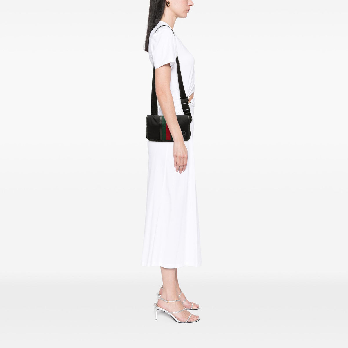 Gucci Nylon Interlocking G Web Belt Bag