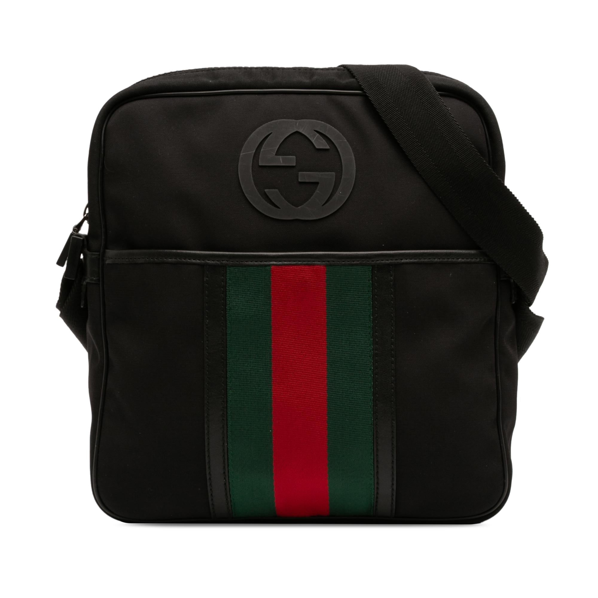 Gucci Nylon Interlocking G Web Crossbody